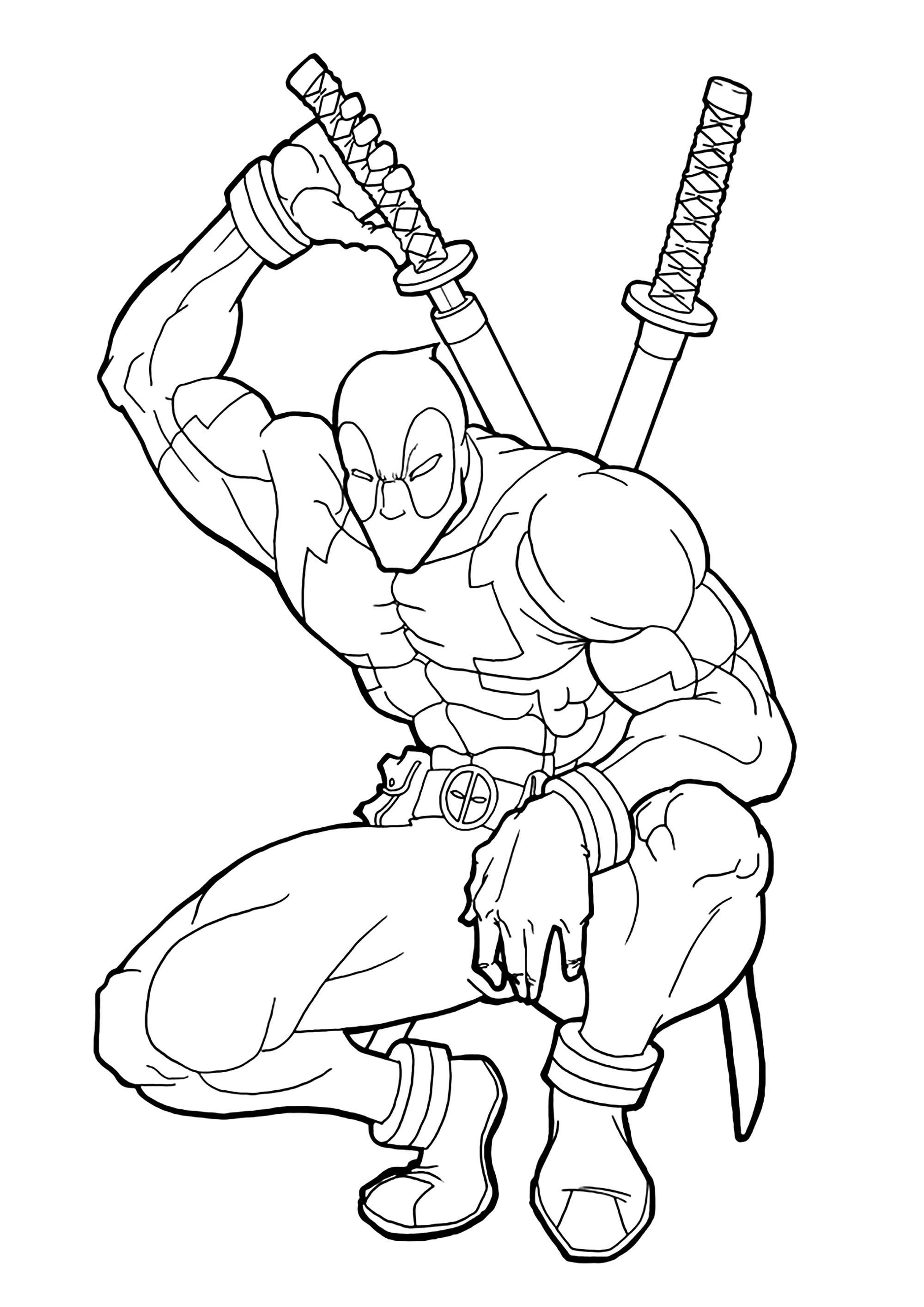 Wallpaper #Pmet-5IBSpphPi3-6ZVU372 Deadpool Deadpool Coloring Pages for Kids