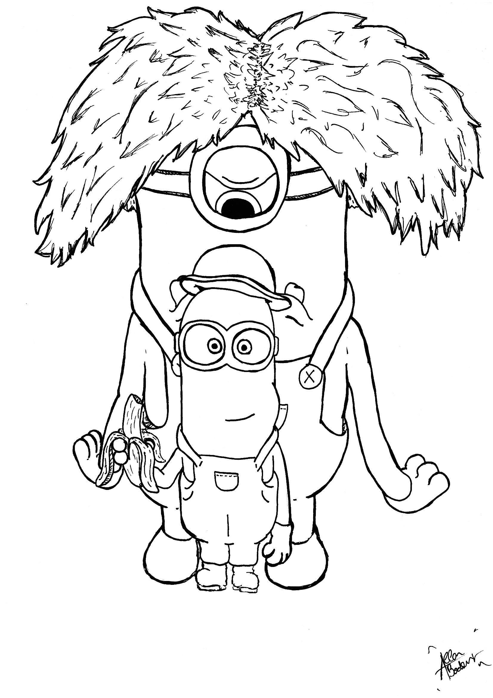 Wallpaper #cWeA_JIBSpphPi3-wpho15 Super Heroes Minions Coloring Pages