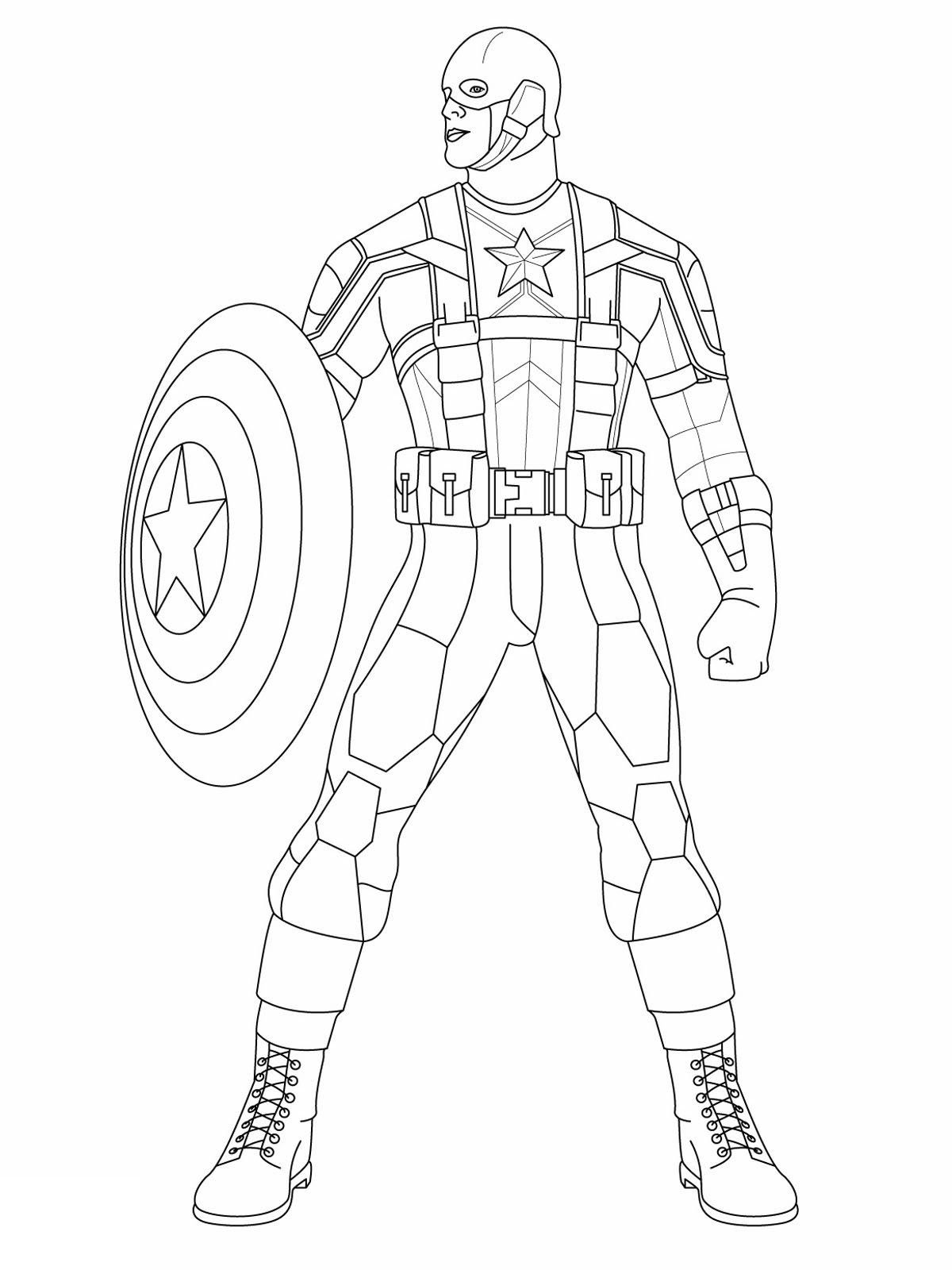 Wallpaper #KotudZcBcm9NJah-ZneA24 Captain America Coloring Sketch Coloring Page