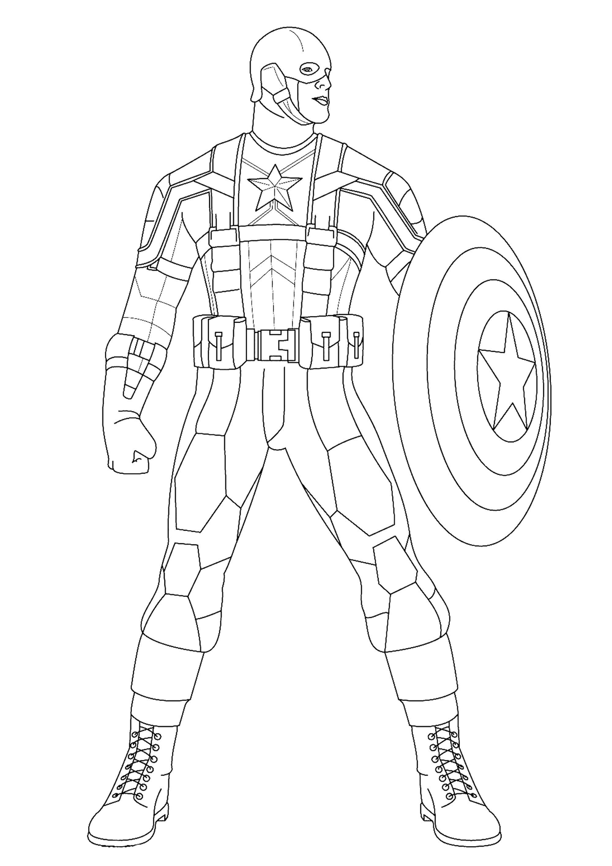 Wallpaper #Vhk9No8BtGB6xQ78N6Kq29 Coloring Pages for Captain America