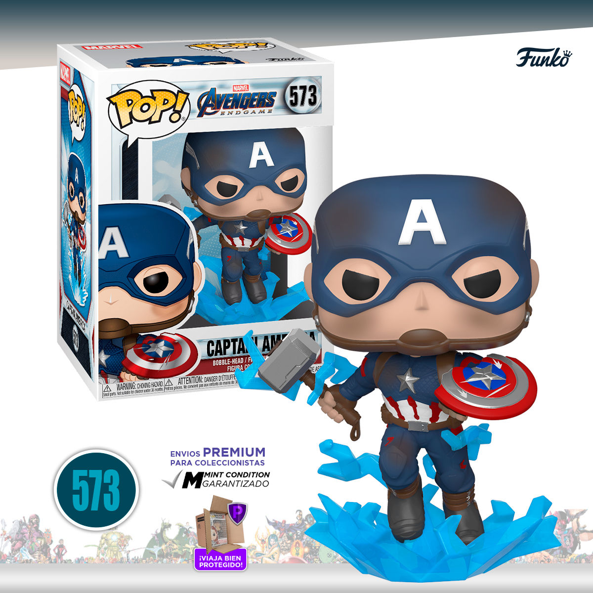 Wallpaper #1qVvOJMBVBiSkHCapo06203 Funko Pop Capitan America Con Martillo 573 Avengers Endgame Funko