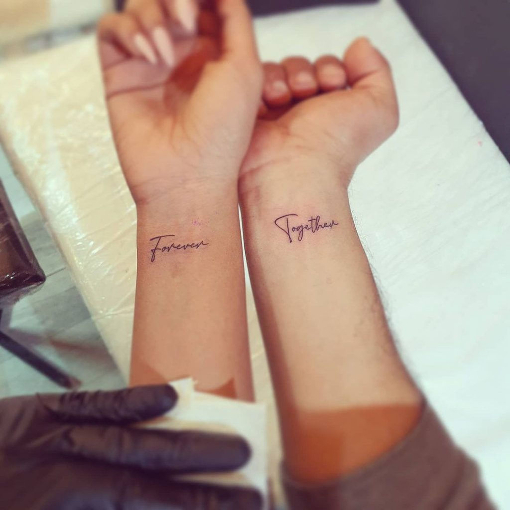 Wallpaper #_DF3NZMB5zzyi_yYnlbF200 25 Romantic Small Matching Tattoos for Couples Small Tattoos Ideas