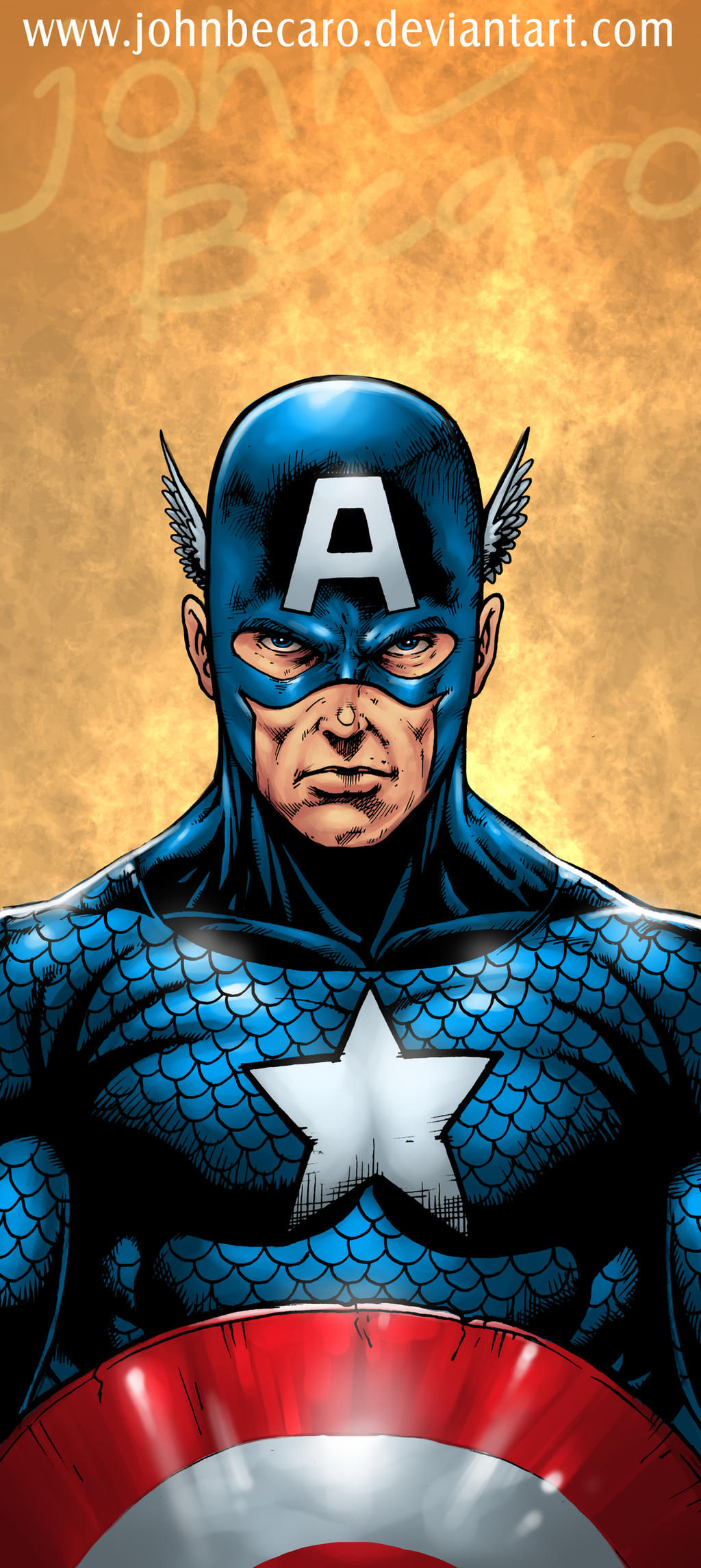 Wallpaper #u3Mnh44BFI5NbQksjyB858 Captain America Bust by Johnbecaro on Deviantart
