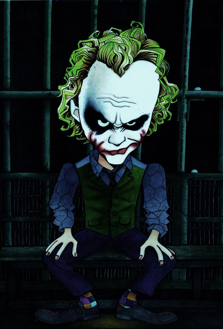 Wallpaper #pLg525IBJvJKYCmE3_XP38 Heath Ledger Joker Caricature by Joker08 on Deviantart