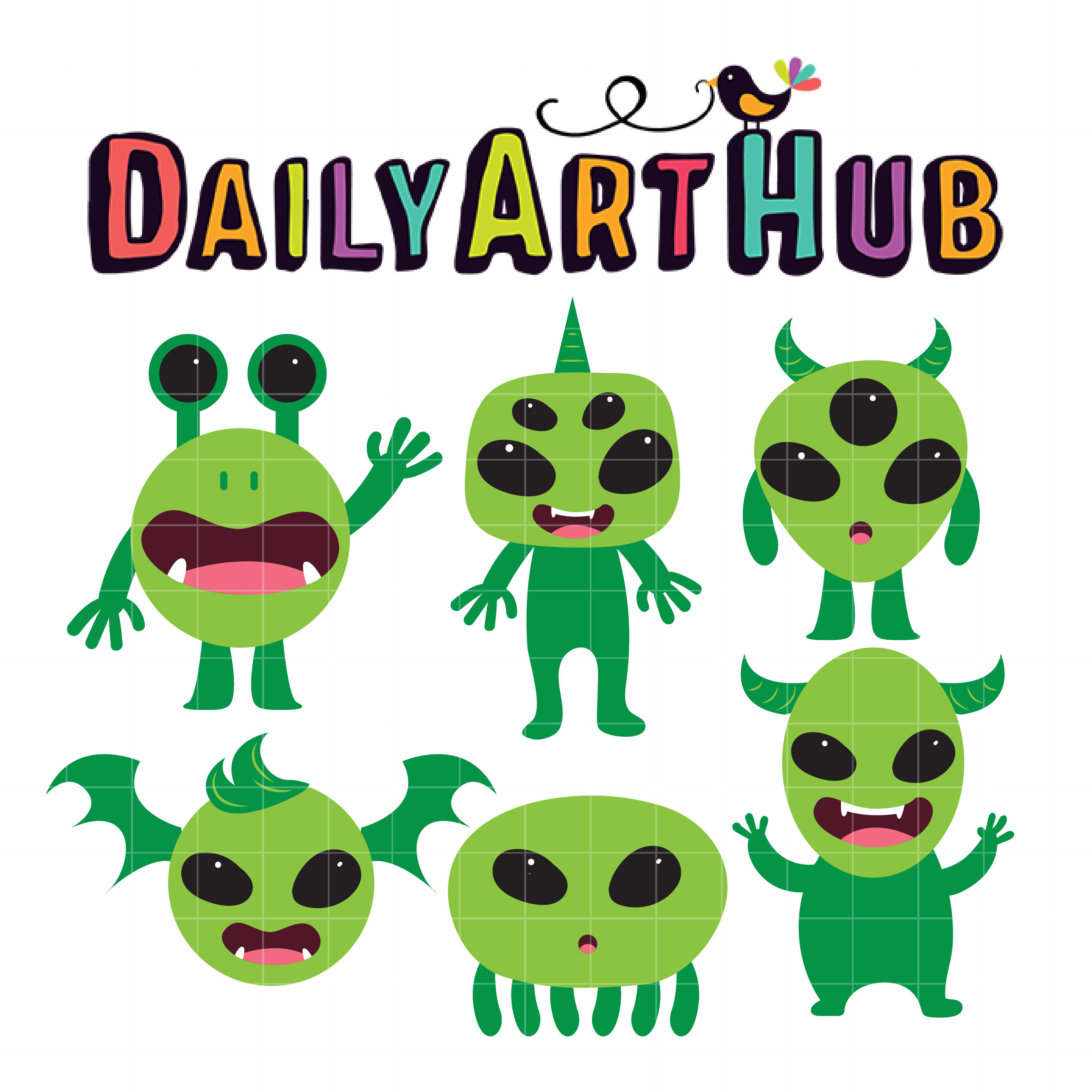 Wallpaper #Ix3SLZMBlOZrFDOkl9Jx462 Cute Alien Characters Clip Art Set Daily Art Hub Free Clip Art Everyday