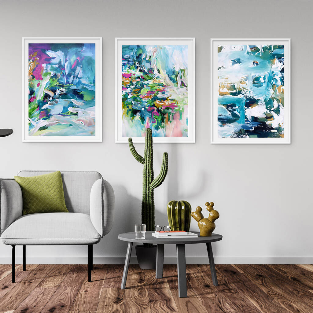 Wallpaper #Wx2kLZMBlOZrFDOksdHo72 Abstract Wall Art Prints Set of Three by Abstract House