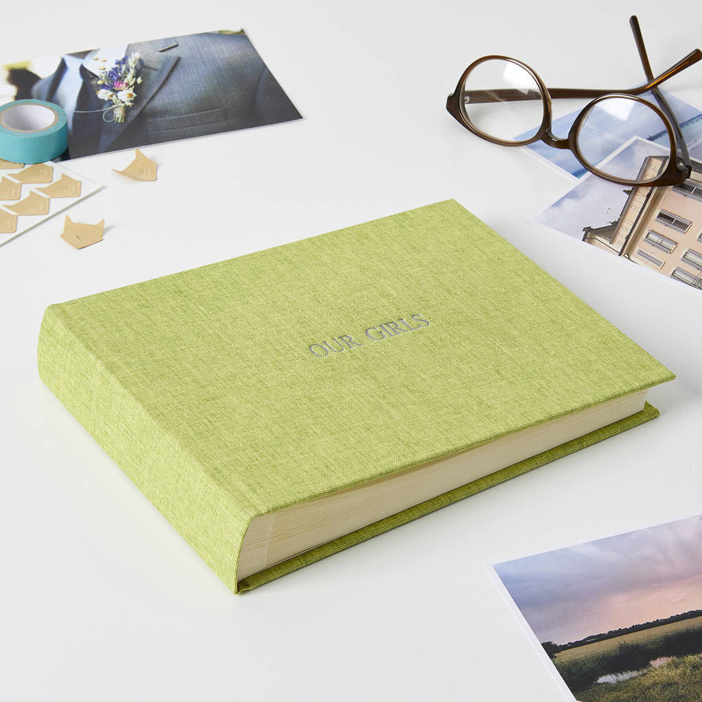 Wallpaper #te9ES5MBMN-XEVvV6Dor87 Luxury Personalised Photo Album in Linen by Harris Jones