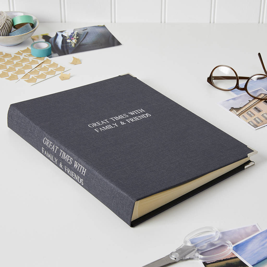 Wallpaper #te9ES5MBMN-XEVvV6Dor89 Luxury Photo Album in Linen by Harris Jones Notonthehighstreetcom