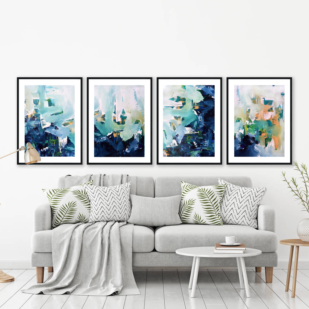 Wallpaper #FGfC_5IBSpphPi3-96QM107 Modern Abstract Art Set of Four Framed Prints A2 by Abstract House