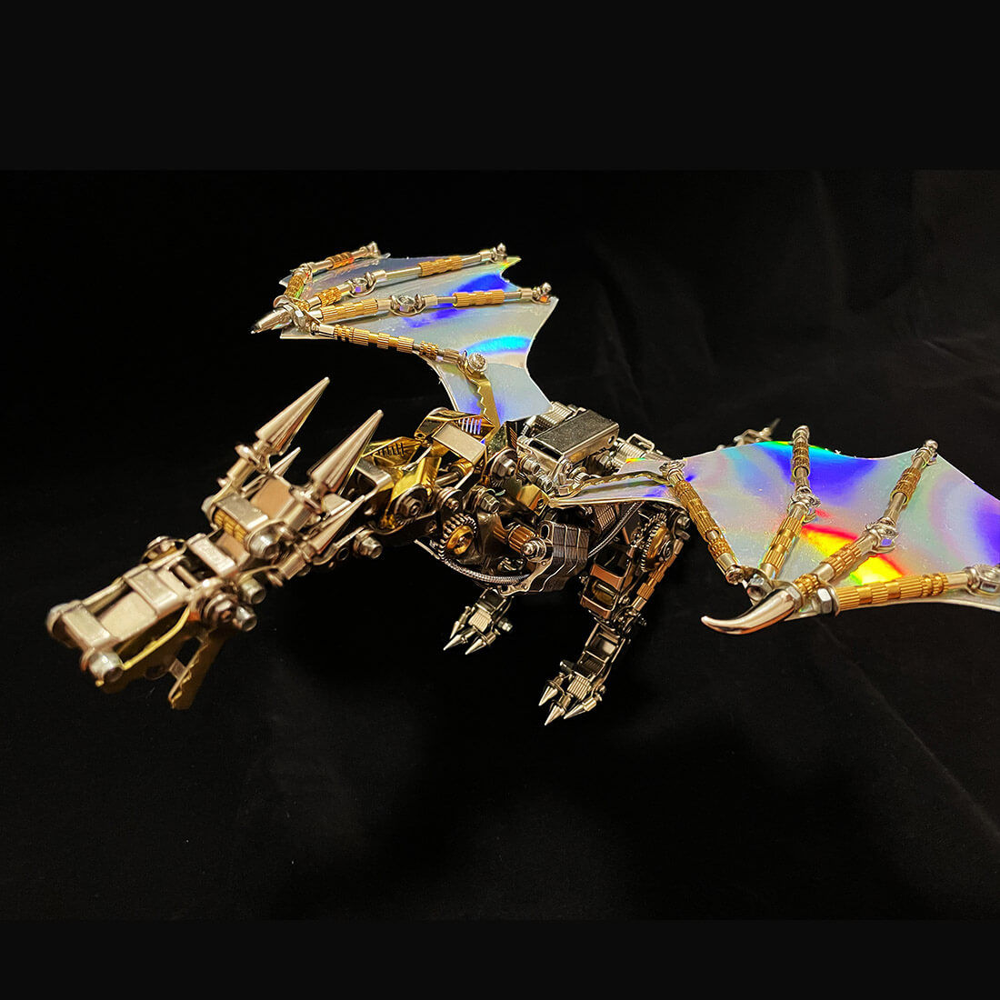 Wallpaper #MGh_F5MBSpphPi3-Ow_u185 Mechanical Steampunk Wyvern Dragon Diy 3D Metal Puzzle 600cs
