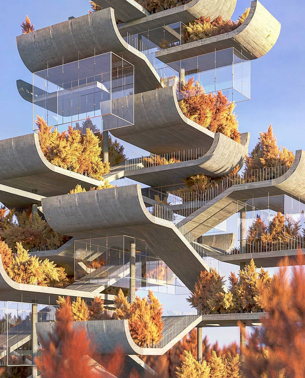 Wallpaper #HGhEGZMBSpphPi3-MRYQ17 3D Architectural Renders Get Surreal with These Nature Inspired