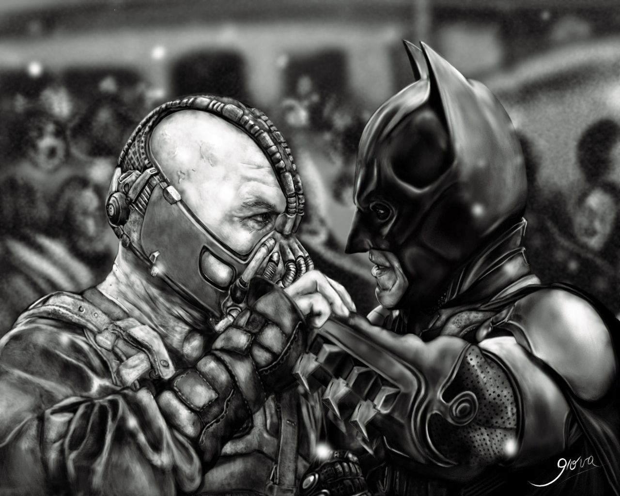 Wallpaper #ggAQ7I4BSdW8dNouyxMI38 Bane vs Batman the Dark Knight Rises by Giovabellofatto on Deviantart