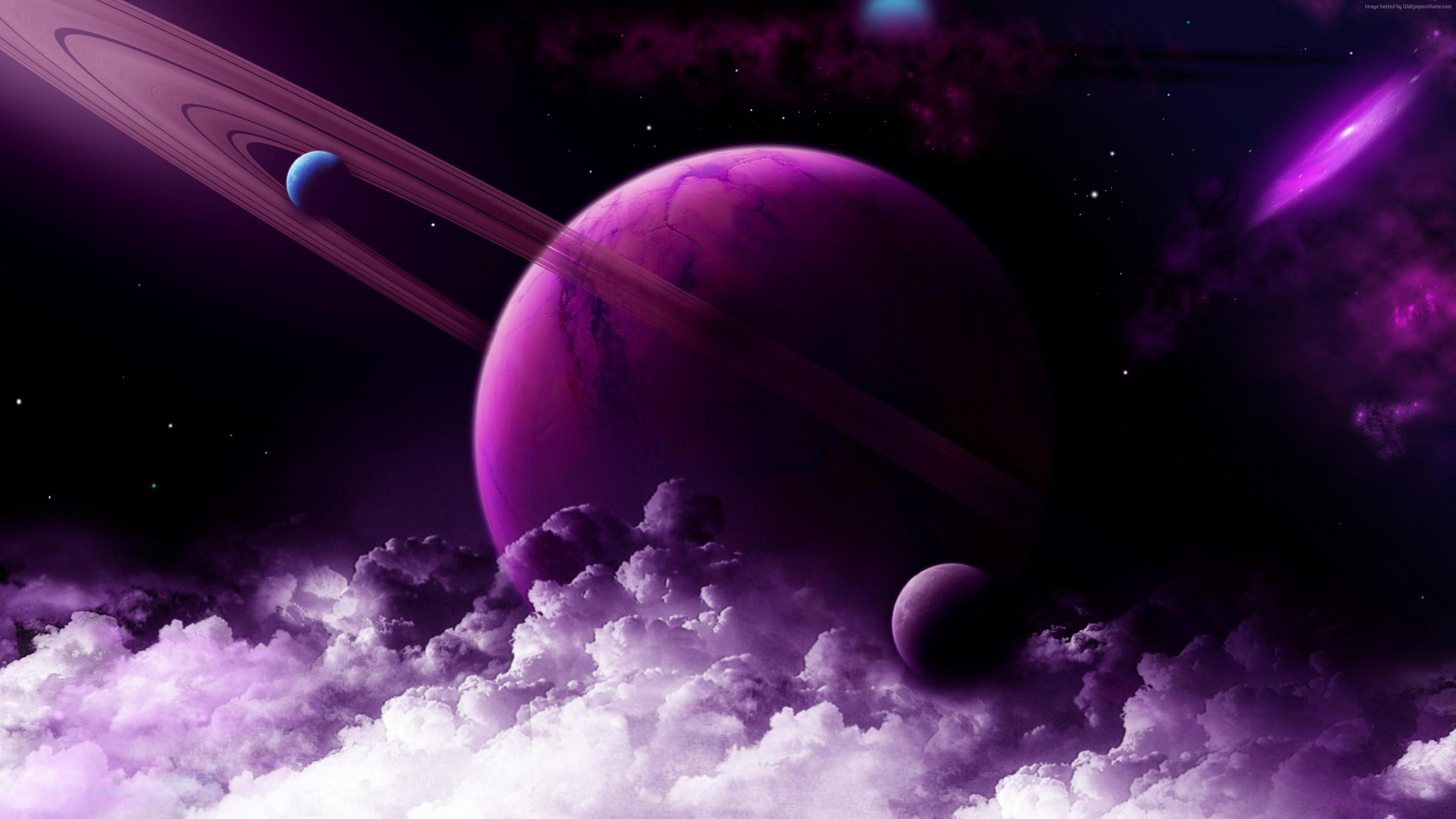 Wallpaper #ZmeS_5IBSpphPi3-CKP9123 Wallpaper Saturn Planet Purple 4K Space Wallpaper Download High