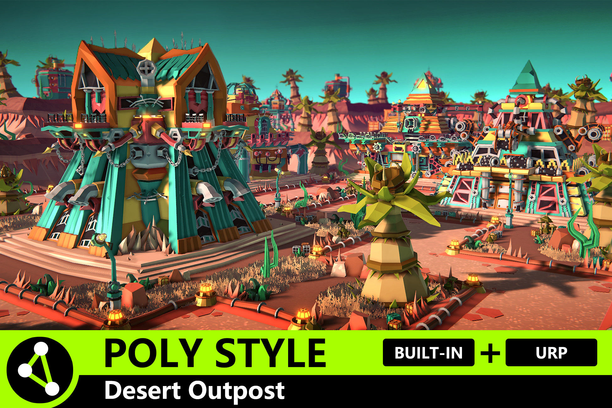 Wallpaper #h2jeIZMBSpphPi3-BDEJ183 Poly Style Sci Fi Desert Outpost 3D Sci Fi Unity Asset Store