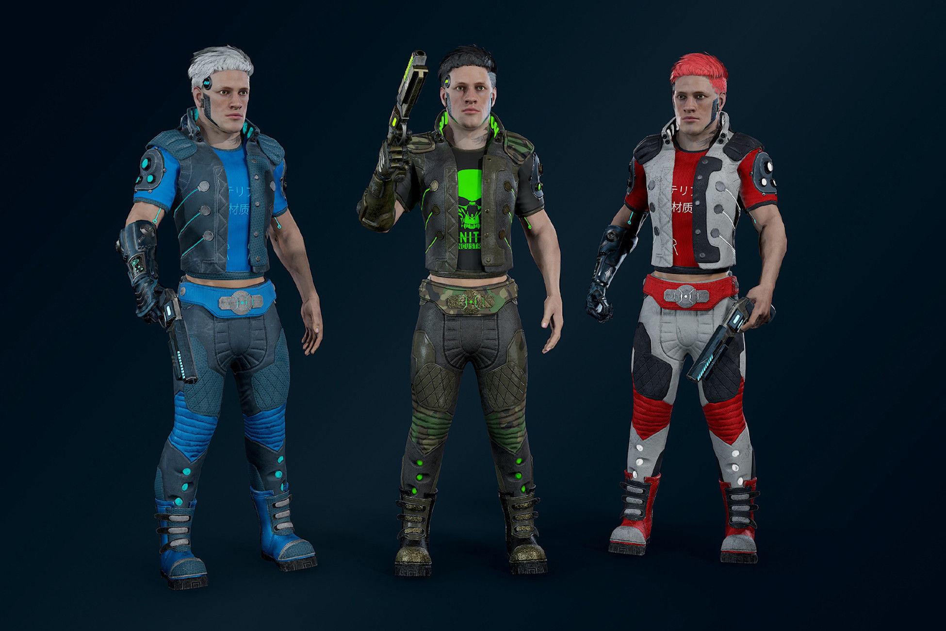Wallpaper #_BnEHo8BtGB6xQ7843nS13 Cyberpunk Man Characters Unity Asset Store