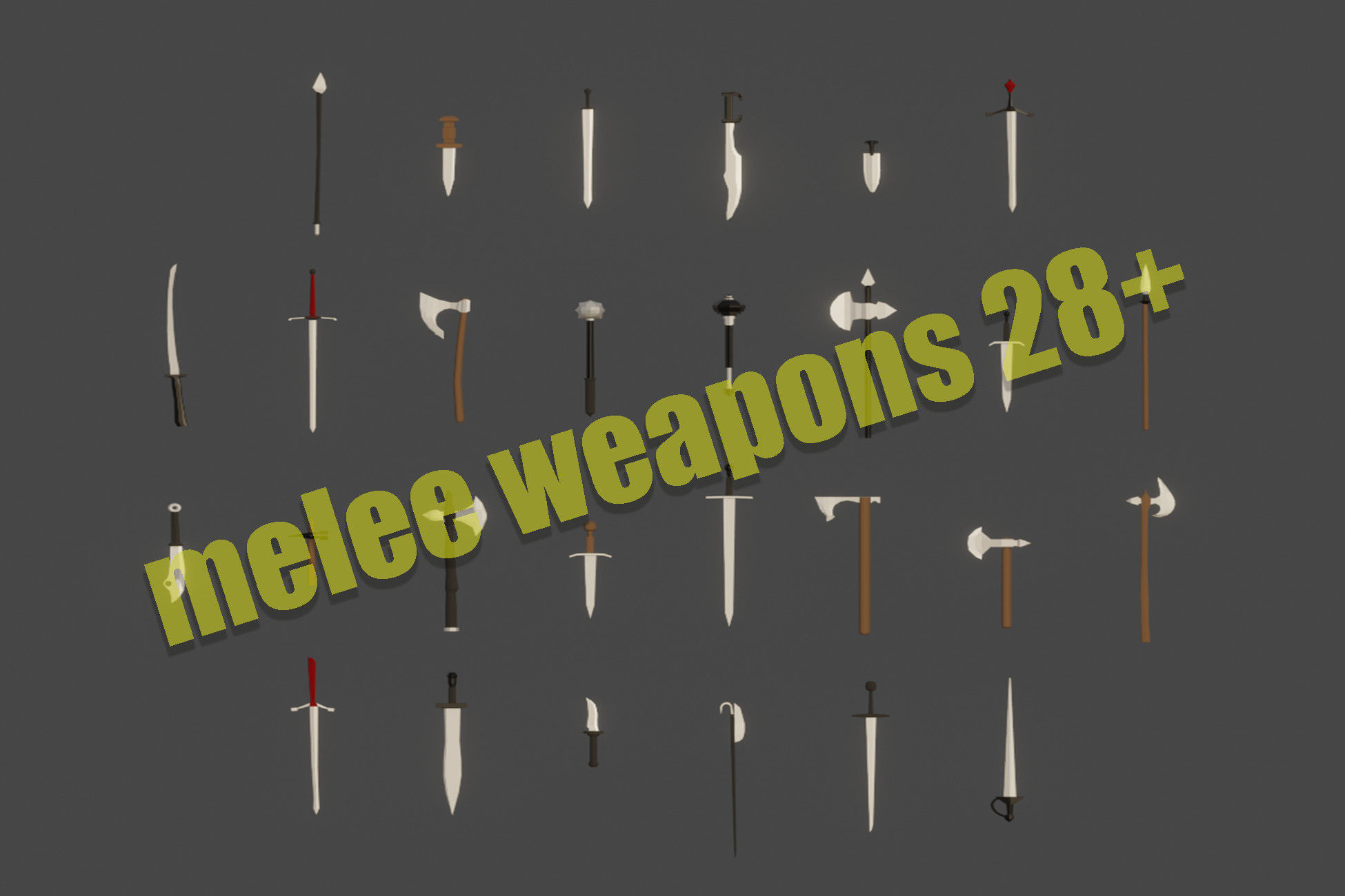 Wallpaper #7xowUJMB1yWOL4qgNn_e304 Melee Weapons Pack 28 3D Weapons Unity Asset Store