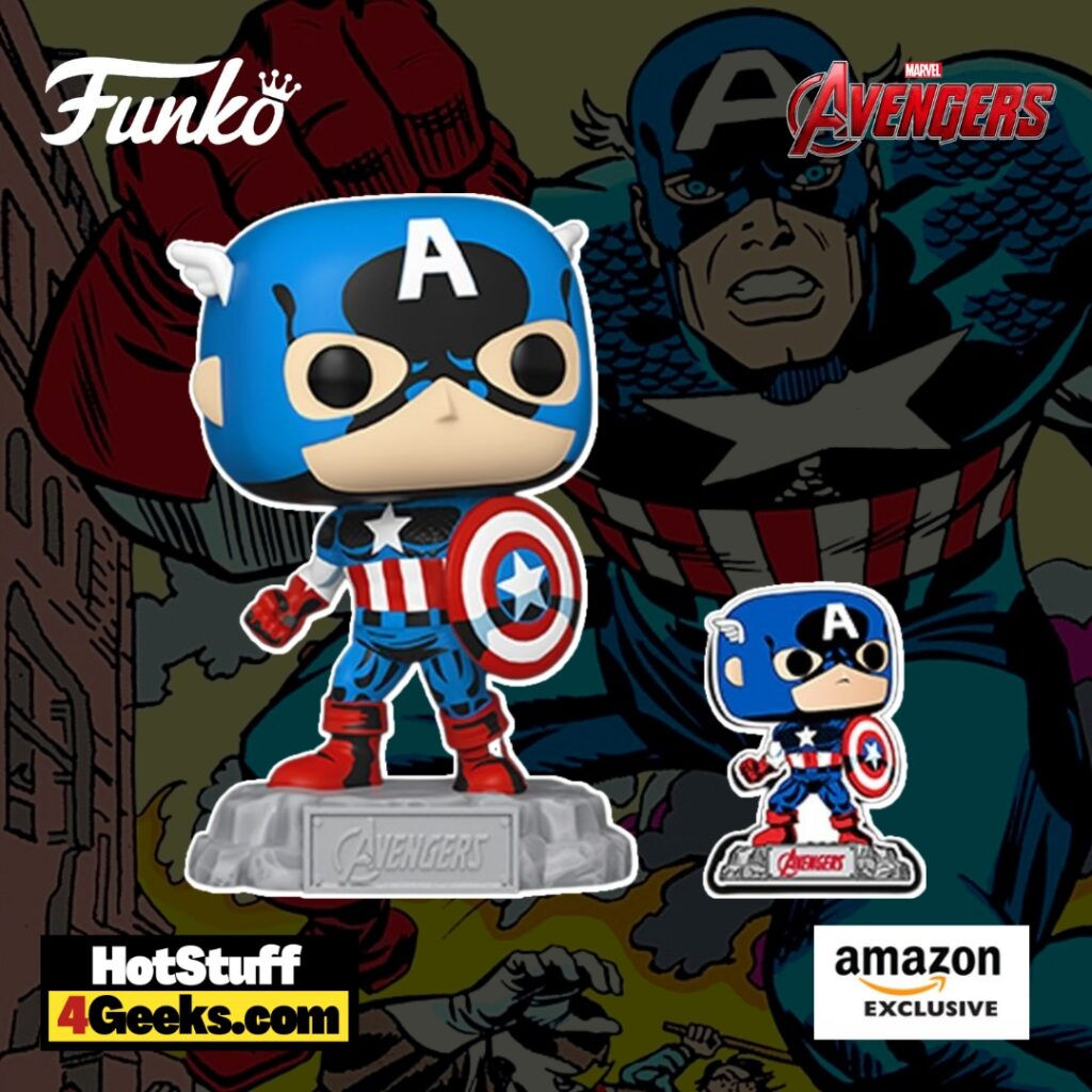 Wallpaper #vWfWEJMBSpphPi3-LPSt79 2023 Avengers 60th Comic Captain America Funko Pop Pin