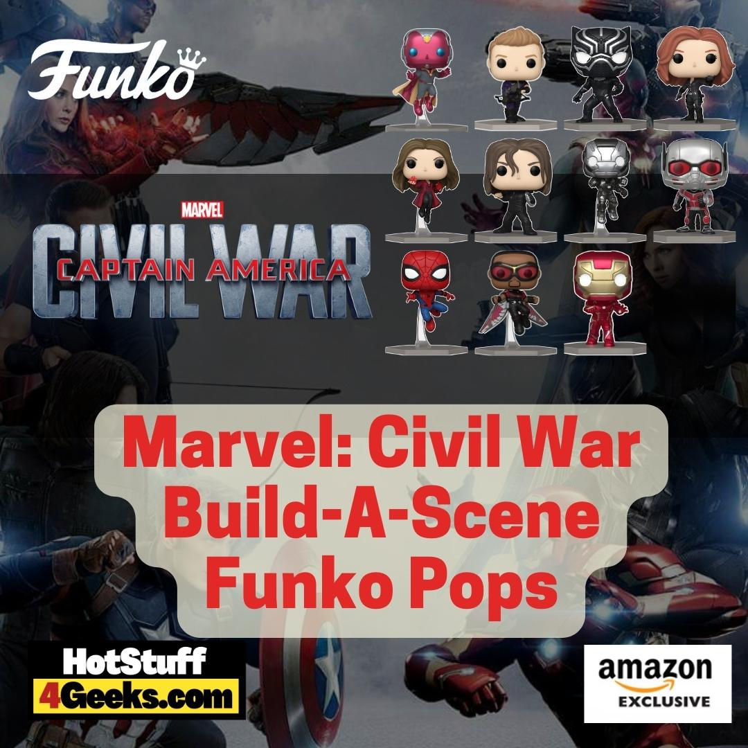 Wallpaper #_aV-OJMBVBiSkHCa5Y3h56 2023 New Marvel All the Civil War Build a Scene Funko Pops