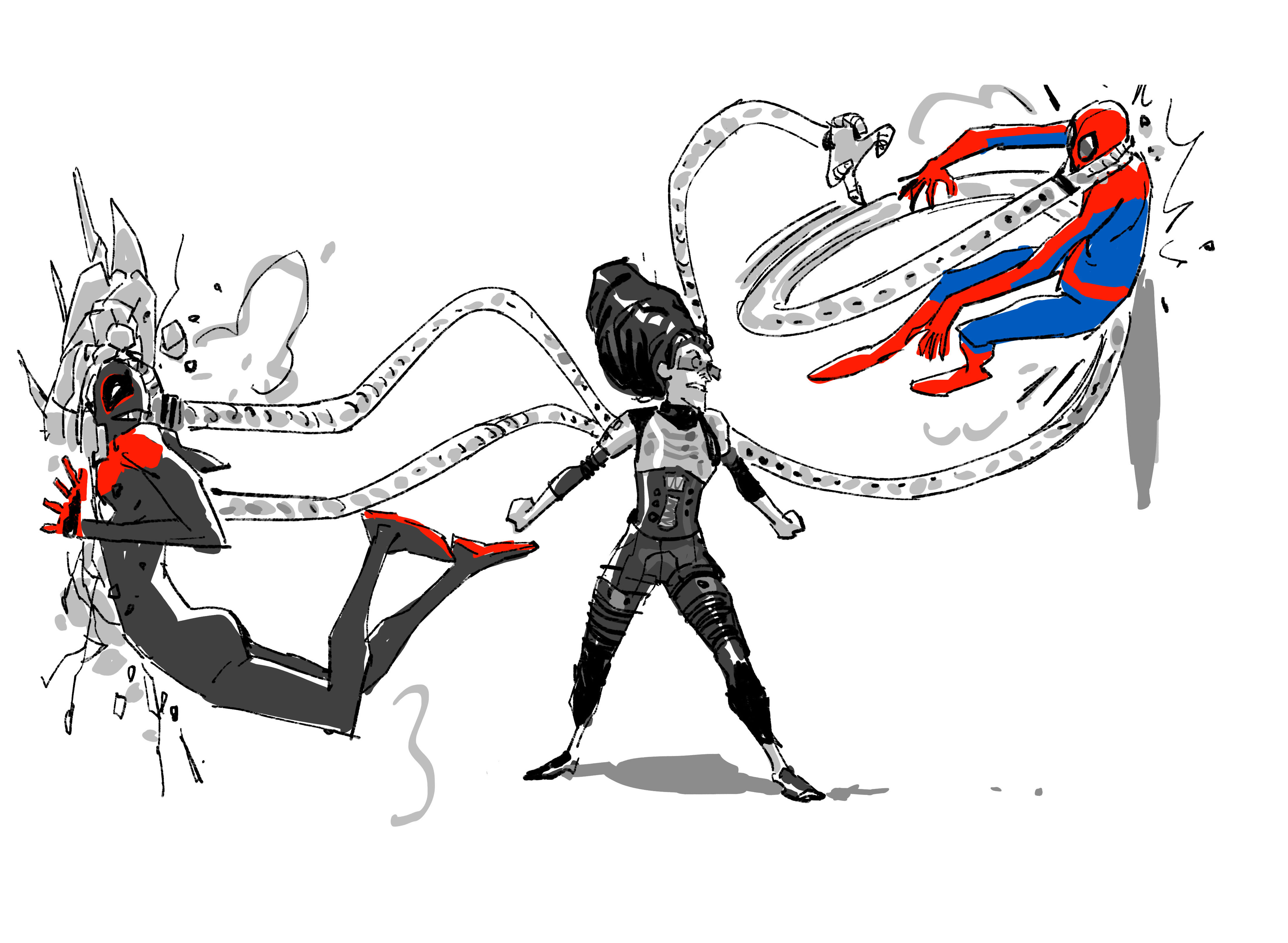 Wallpaper #471F1 Spider Manliv Doc Ock Fan Art from Last Year I Was Still Getting the