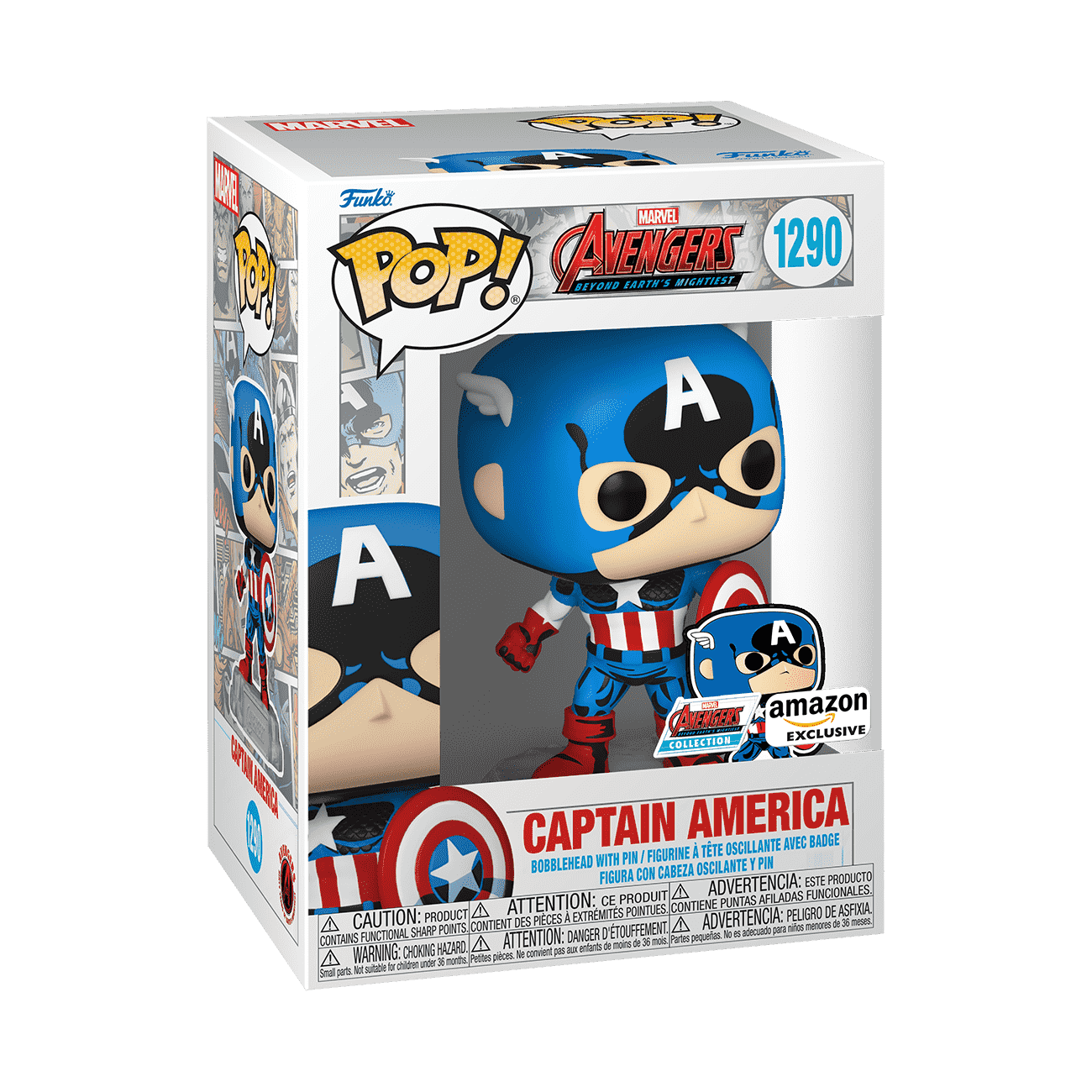 Wallpaper #36VyOJMBVBiSkHCa6I2W115 Buy Pop Captain America with Pin at Funko