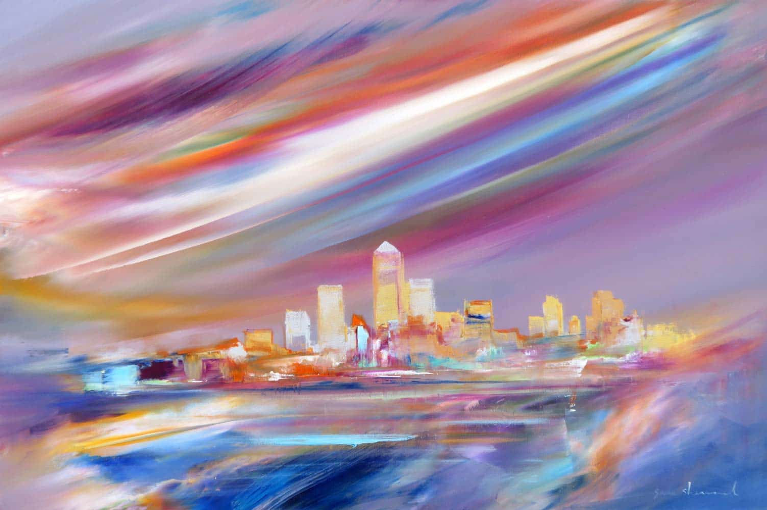 Wallpaper #2WigFZMBSpphPi3-egh-55 Cityscape Artist London Sara Sherwood Abstract Cityscape Artist