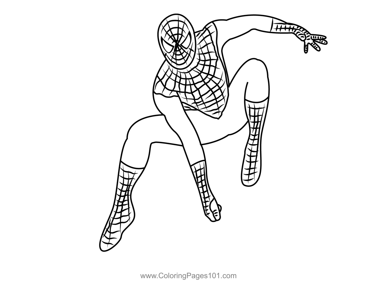 Wallpaper #x8YLM5MBVgN6TXj6xXfT219 Spider Man Flying Coloring Page for Kids Free Spider Man Printable