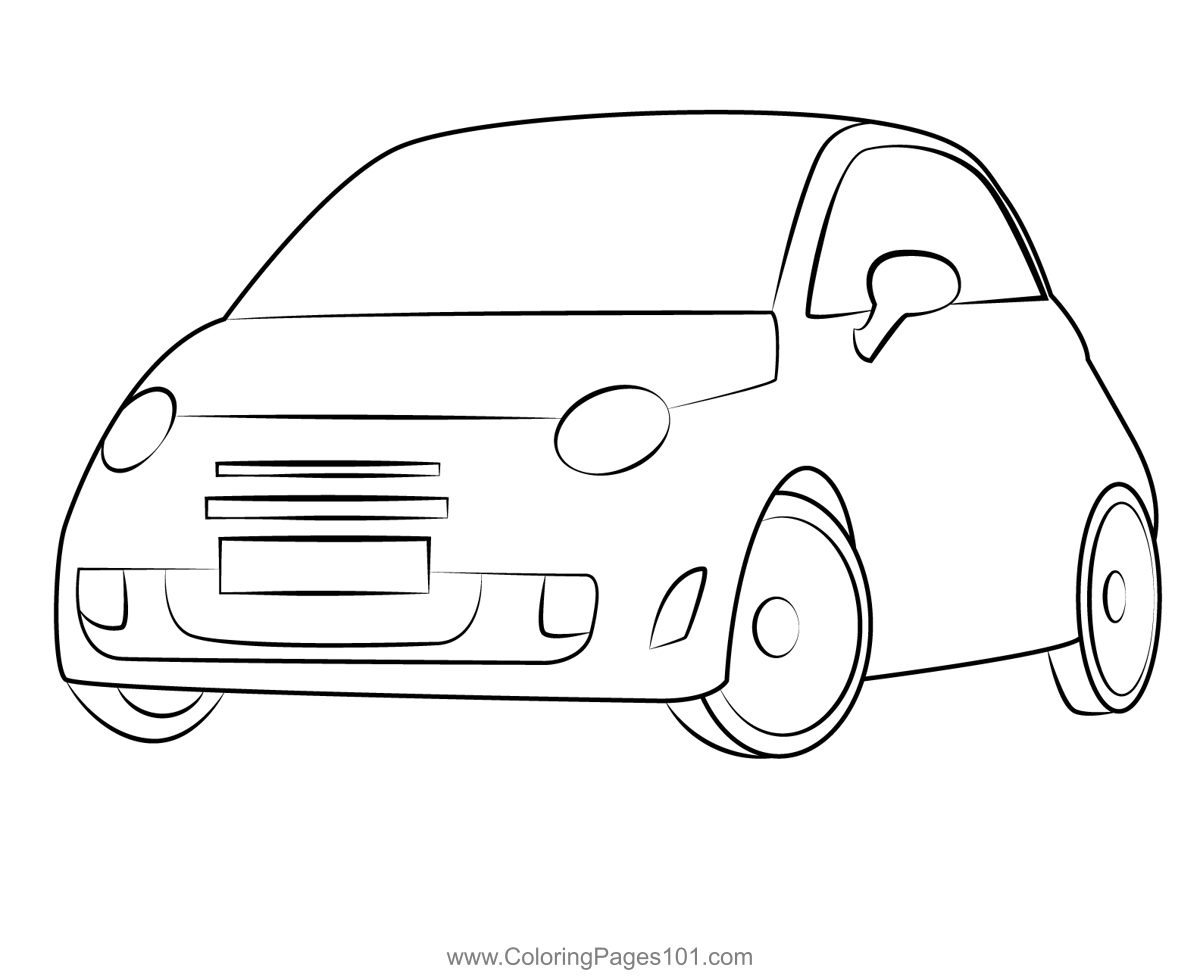 Wallpaper #OmeU-JIBSpphPi3-QYpX250 Fiat 500 Car Coloring Page for Kids Free Cars Printable Coloring