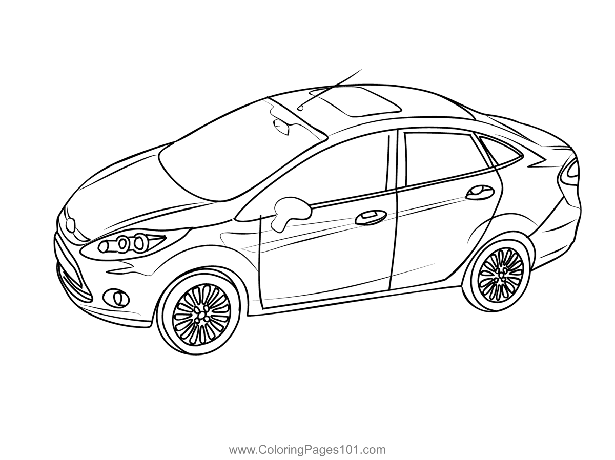 Wallpaper #OmeU-JIBSpphPi3-QYpX400 Ford Fiesta Side View Coloring Page for Kids Free Cars Printable