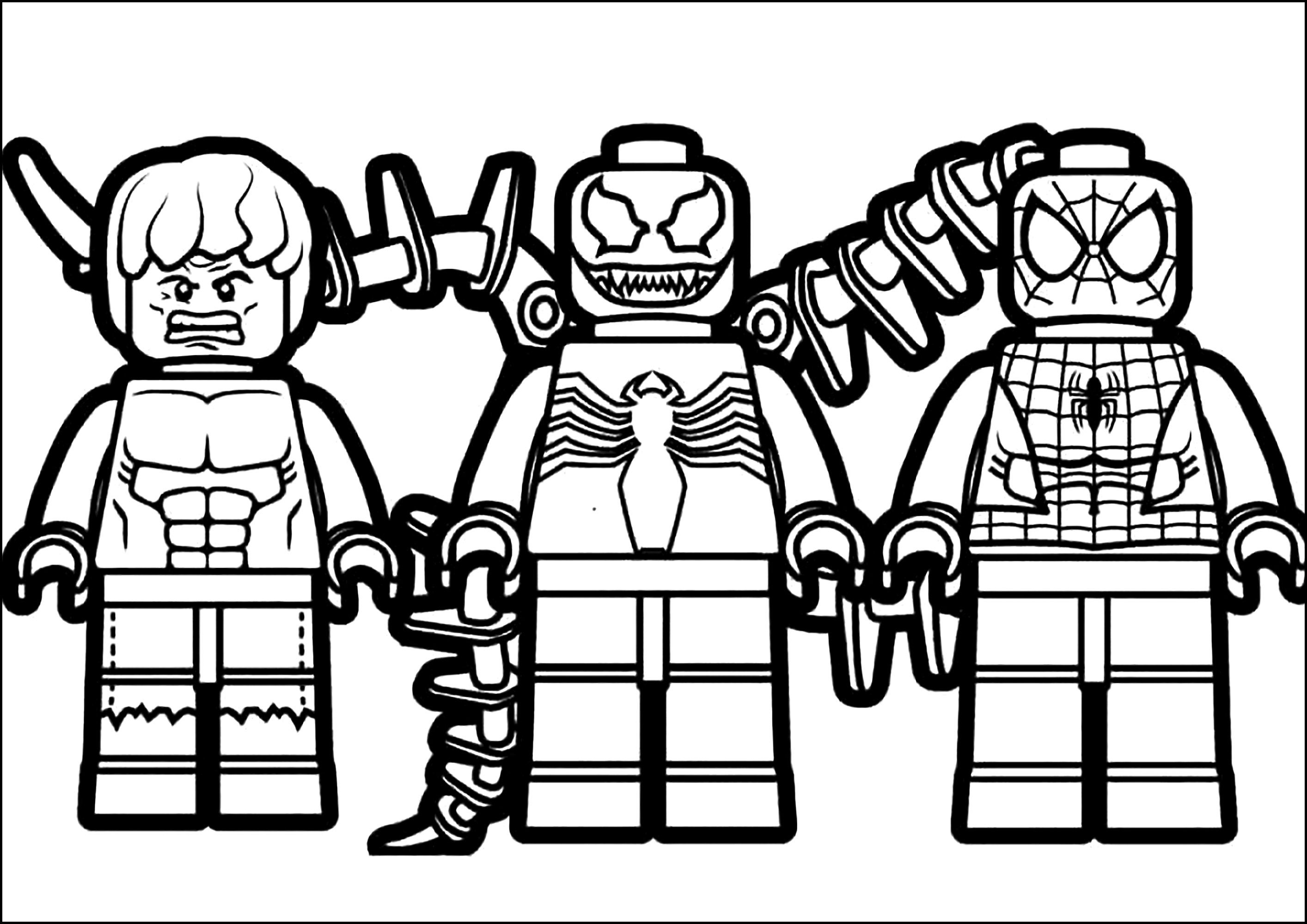 Wallpaper #omimIpMBSpphPi3-GjMQ322 Spider Man Venom Et Docteur Octopus Version Lego Coloriage Venom