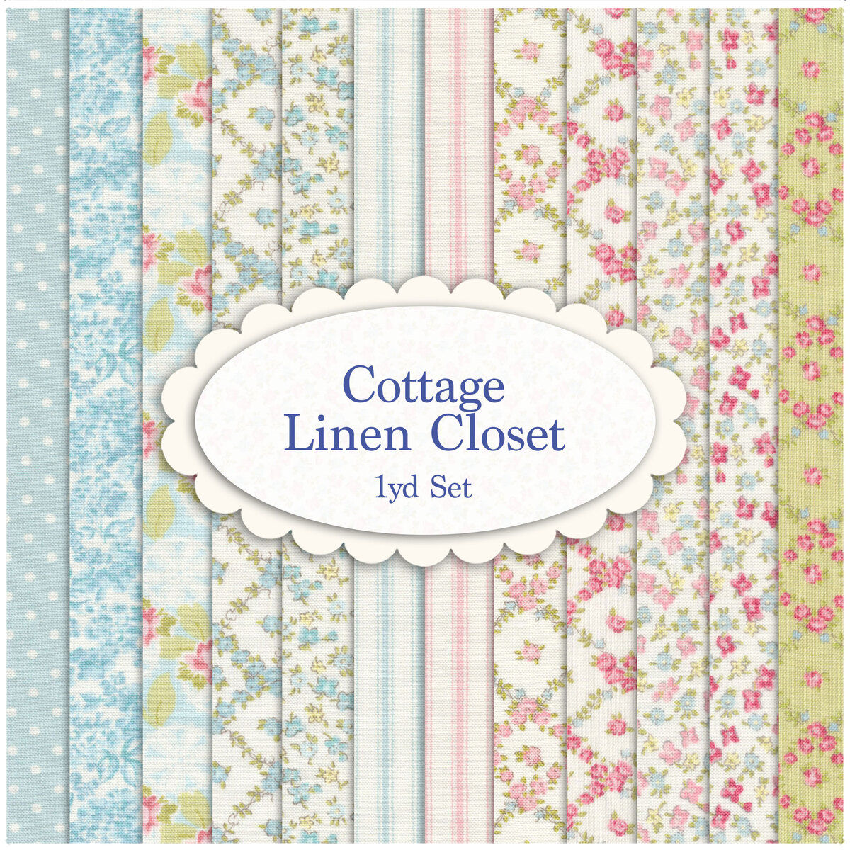 Wallpaper #tPu2hJcBx-Hc5Y20nq-1147 Cottage Linen Closet 12 One Yard Set by Brenda Riddle Designs for Moda