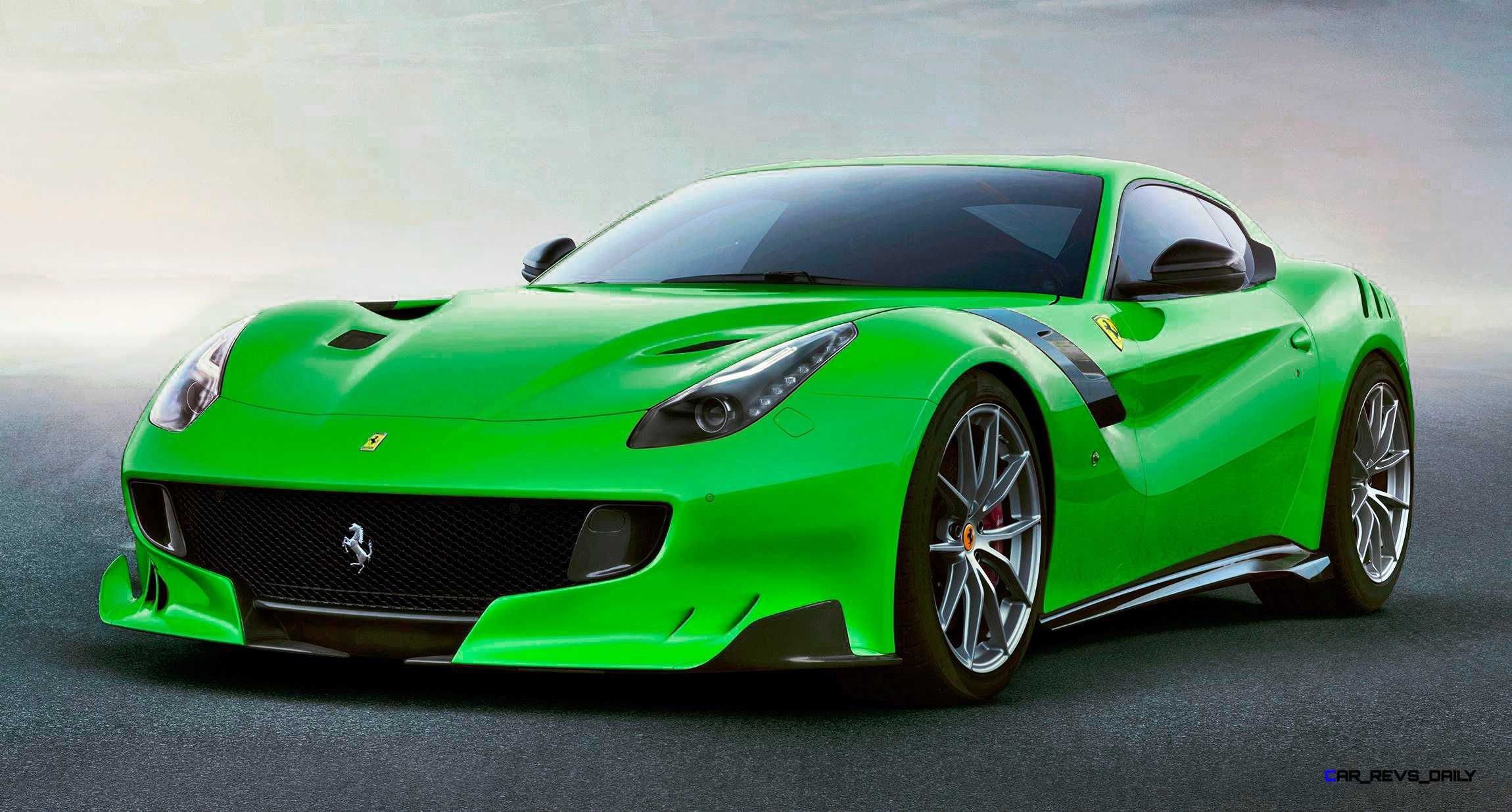 Wallpaper #f3Mgf44BFI5NbQksdBdR43 A Bright Green Ferrari 488 Gtb