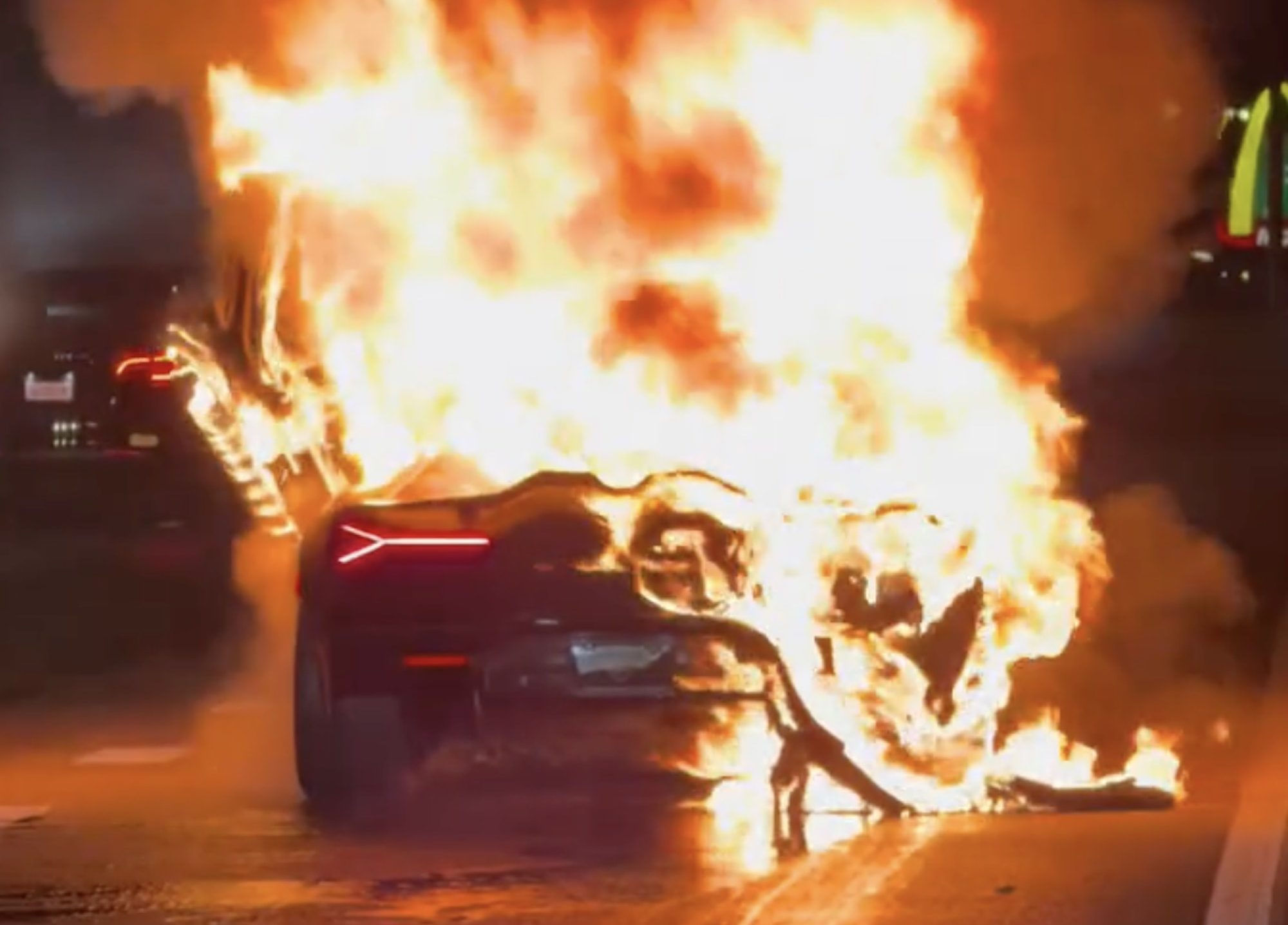 Wallpaper #mLk_3pIBJvJKYCmEugT0347 Lamborghini Revuelto Destroyed in Fiery Blaze Rare Supercar Gone in