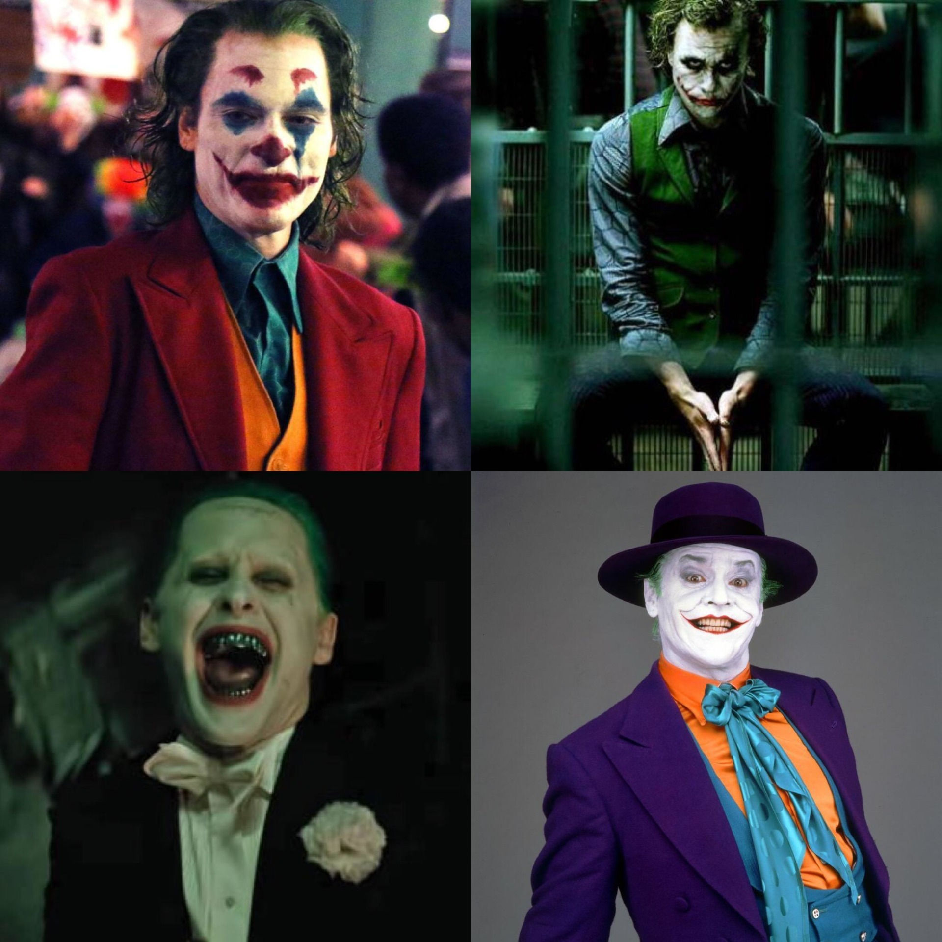 Wallpaper #QBnbLo8BtGB6xQ78A5bk49 Best Live Action Joker Laugh Nicholson vs Ledger vs Leto vs Phoenix