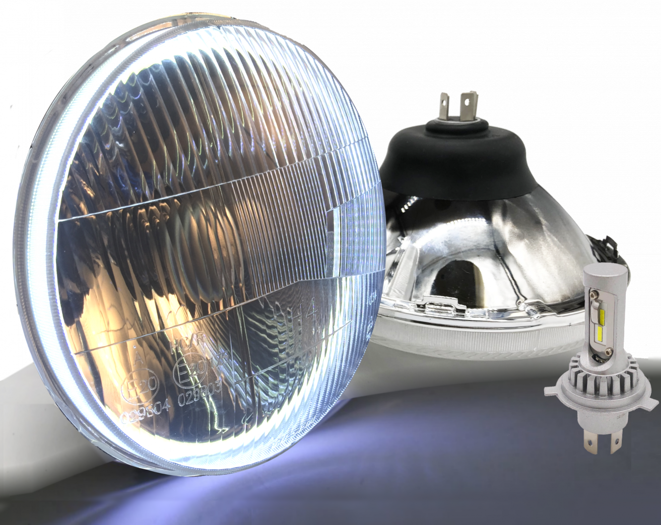 Wallpaper #ZWeR_5IBSpphPi3-AaN-126 Classic 7 Switchback Halo LED Headlight Kit with LED Drl