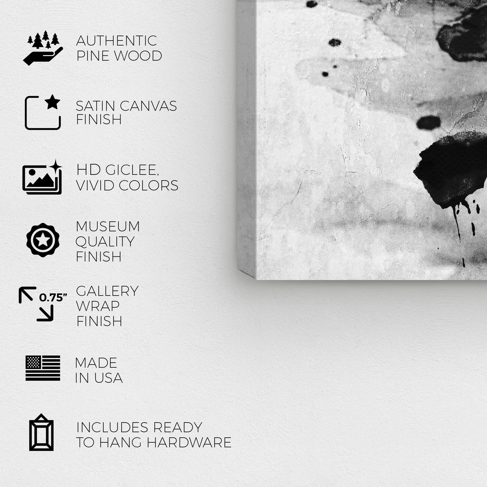Wallpaper #FHeYKJMB-pgBXx60ZKsS270 Wynwood Studio Canvas Abstract Ink Waves Square Black and Modern