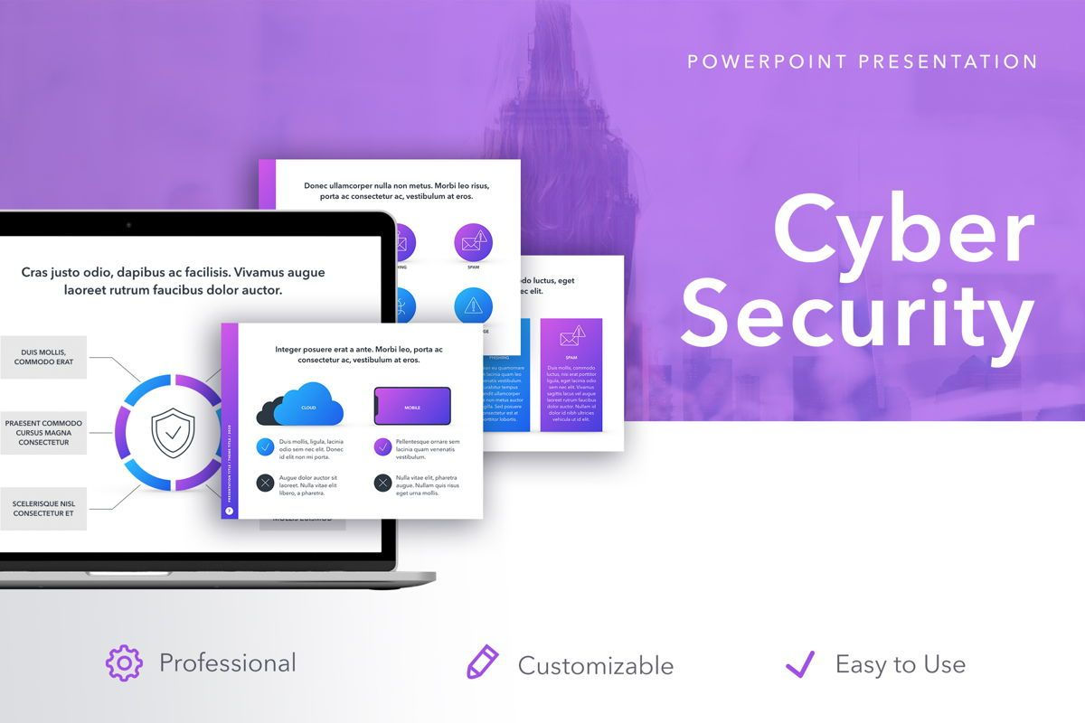 Wallpaper #gGdm8pIBSpphPi3-YnBU202 Cyber Security Powerpoint Template Par Jumsoft Sur Poweredtemplate