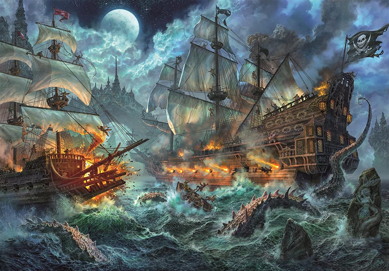 Wallpaper #0qerMpMBlSzal8H17tvu301 Clementoni Pirates Battle 6000 Piece Jigsaw Puzzle 36530