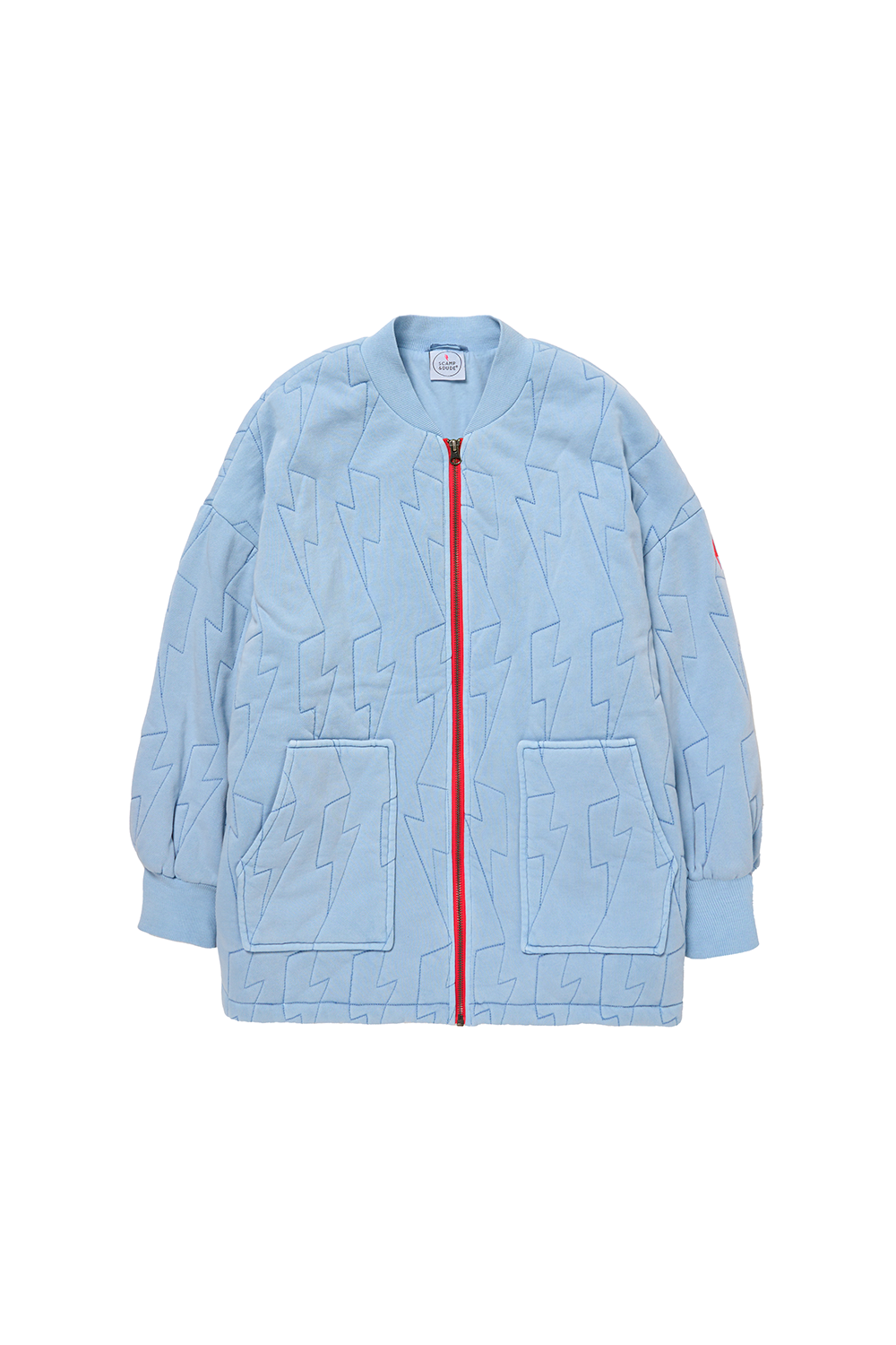 Wallpaper #_blT3pIBJvJKYCmEbwRK514 Blue Quilted Lightning Bolt Bomber Jacket Scamp Dude