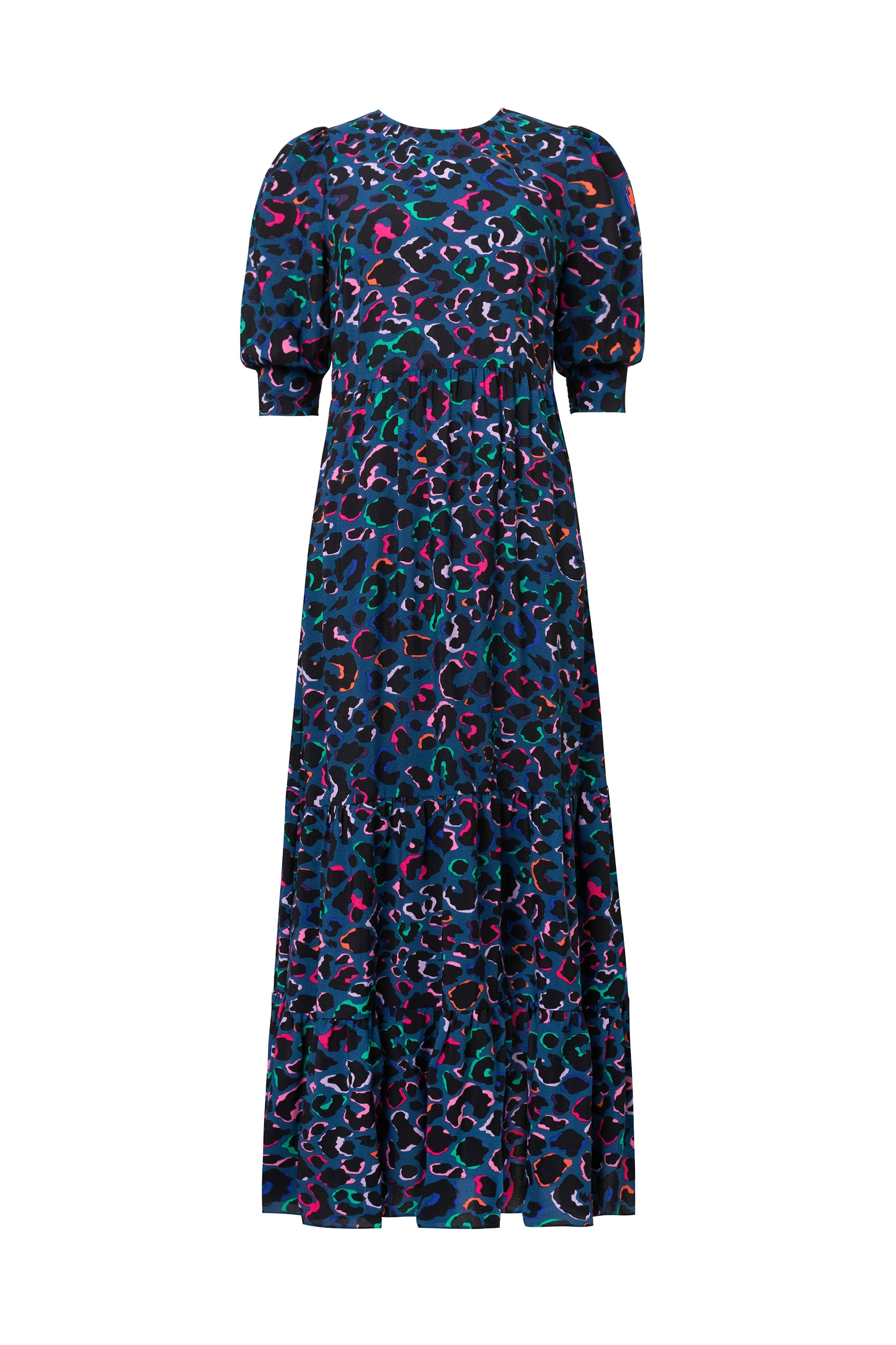 Wallpaper #_blT3pIBJvJKYCmEbwRK489 Teal with Rainbow Shadow Leopard Maxi Dress Scamp Dude