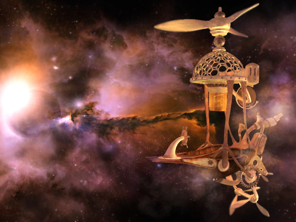 Wallpaper #3BkEF48BtGB6xQ78RG4Z53 Steampunk in Space