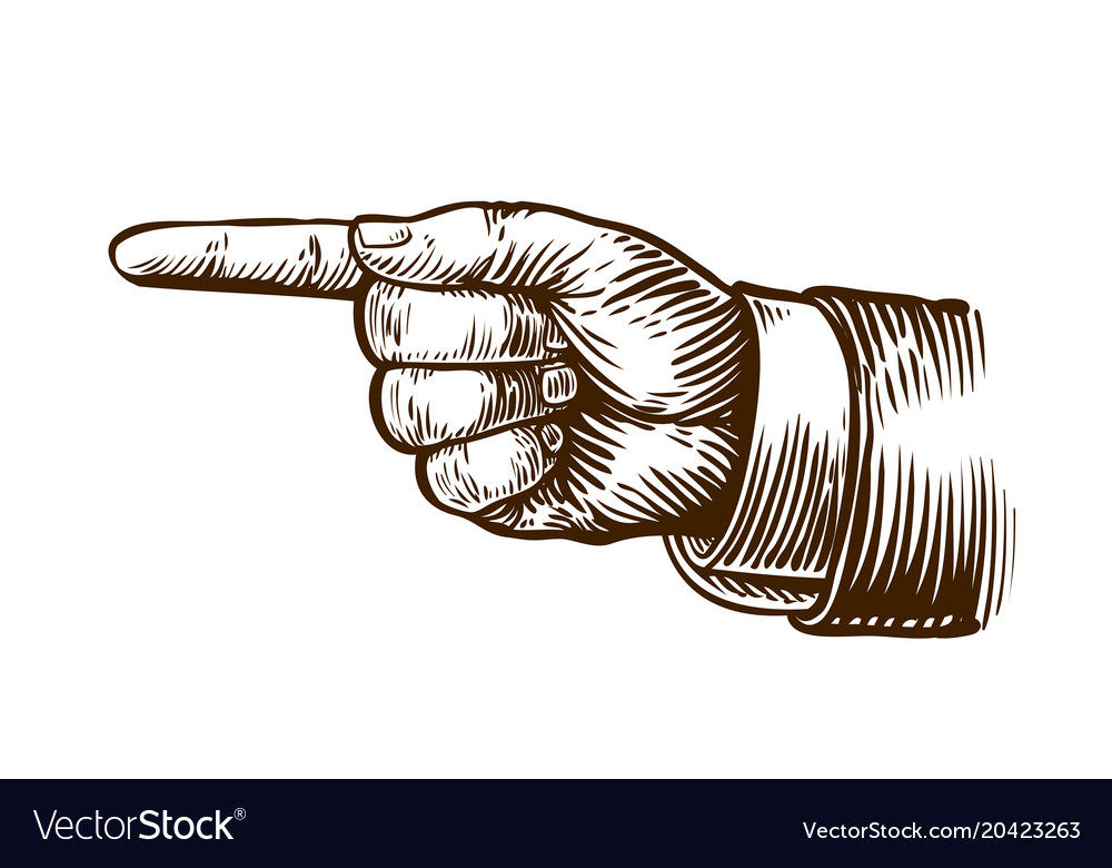 Wallpaper #nLgf2JIBJvJKYCmEN-Zo169 Pointing Hand Sketch Forefinger Index Finger Vector Image