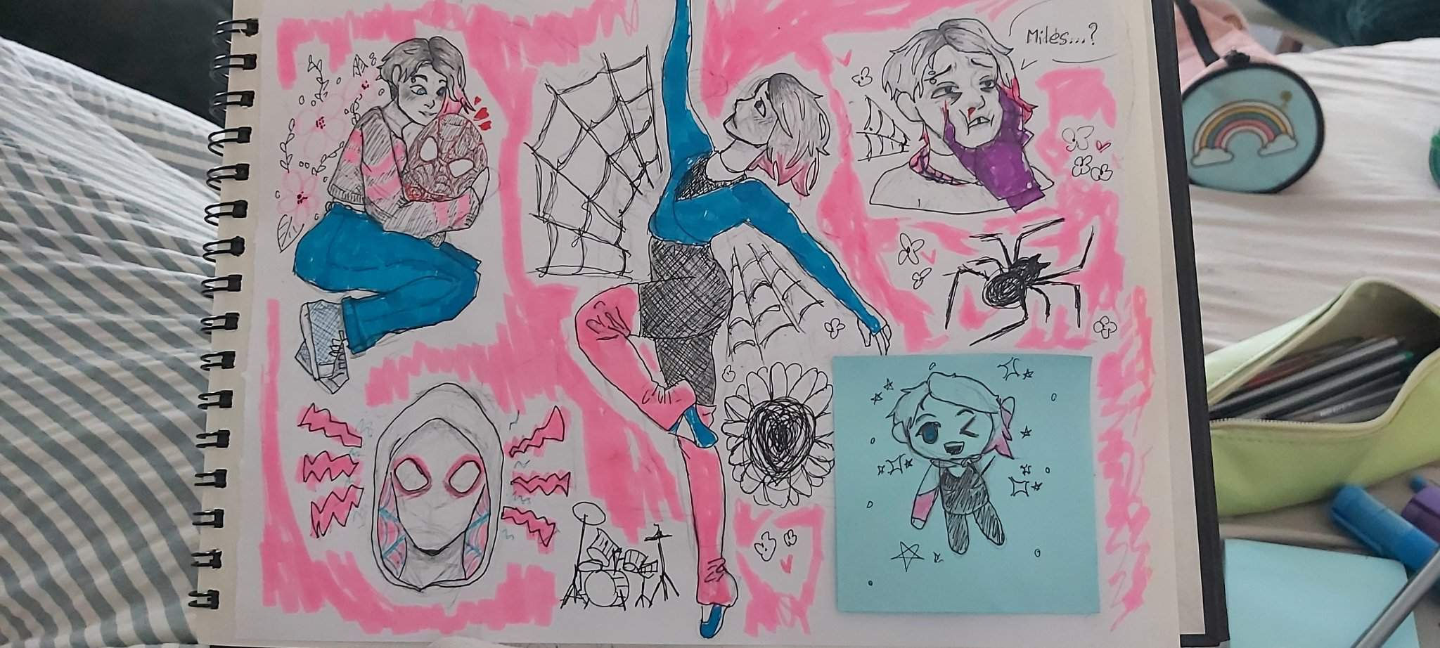 Wallpaper #AfSaOpMBKFX8bn3rEnm393 Gwen Stacy Sketch Book Page Spider Verse Amino Amino