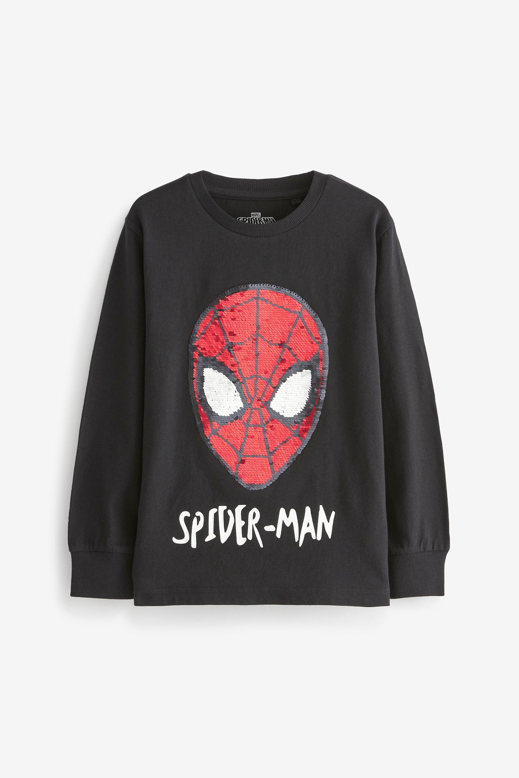 Wallpaper #mDEHNpMB5zzyi_yYg1gY350 Buy Spider Man Black Long Sleeve Flippy Sequin License T Shirt 3 16yrs