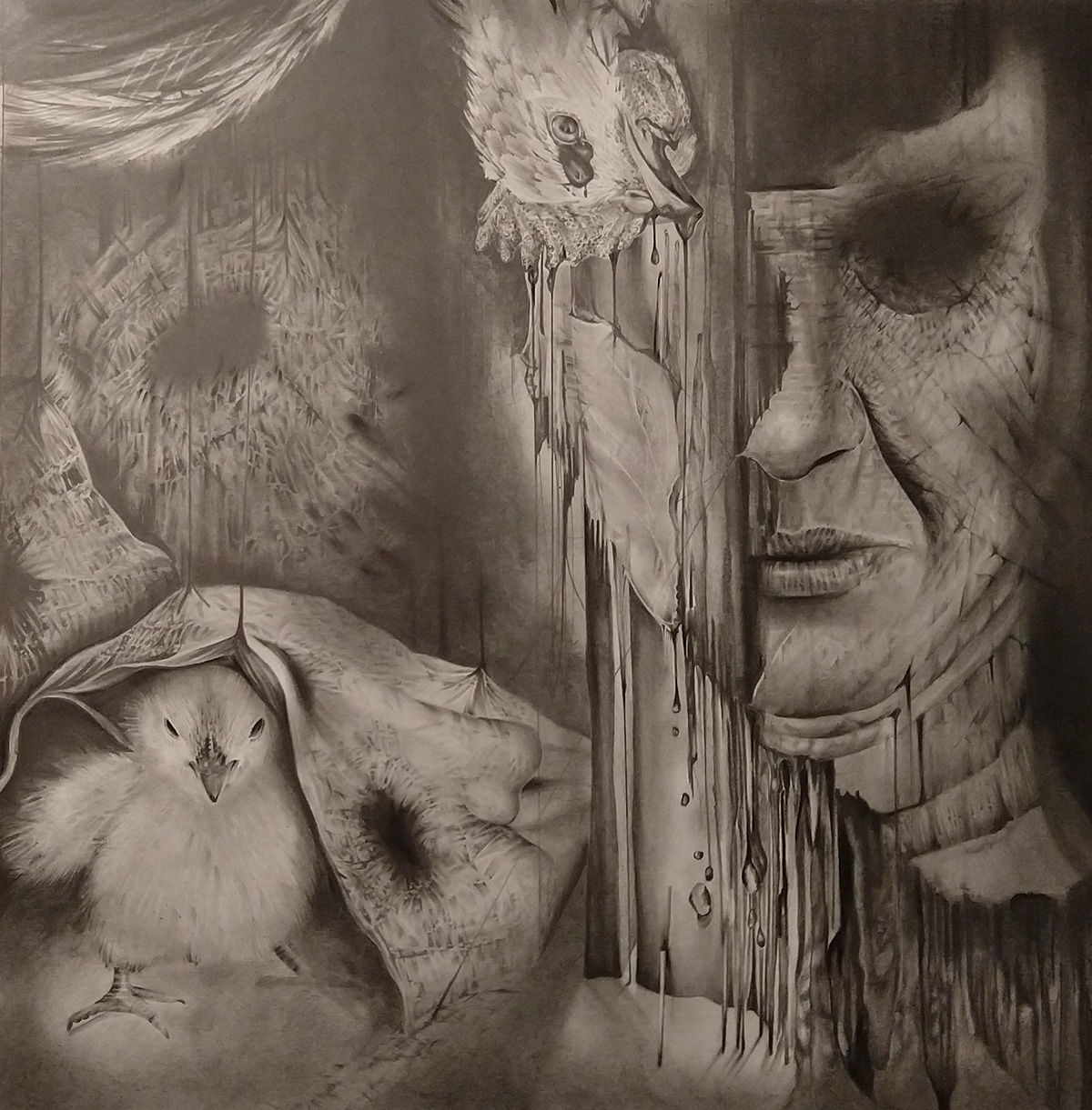 Wallpaper #tbjY3JIBJvJKYCmEhf1i288 Surrealist Pencil Drawing on Behance