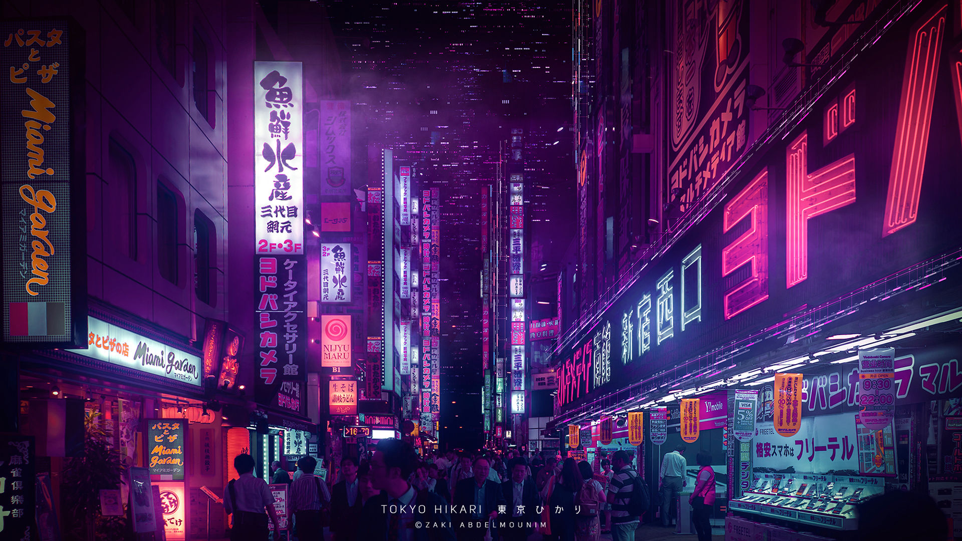Wallpaper #9m21aZcBycdYOYFTUHDr138 Tokyo Hikari Synthcity Behance