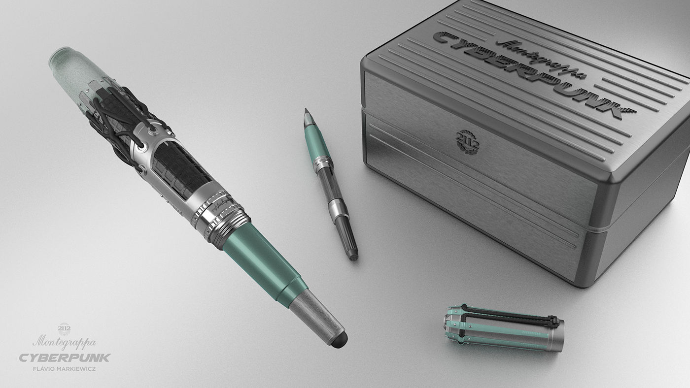 Wallpaper #exnPFo8BtGB6xQ78qG4C19 Montegrappa 2112 Cyberpunk Pen on Behance