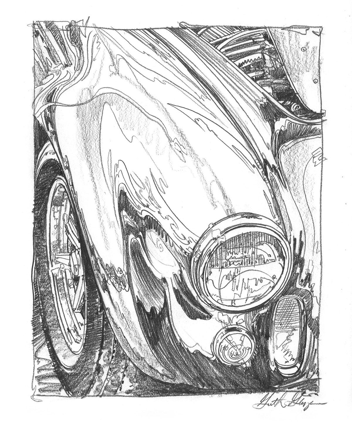 Wallpaper #jEAOMJMBJhL2WPbav7_7179 Classic Car Drawings Behance
