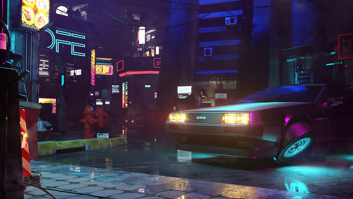 Wallpaper #brgy3ZIBJvJKYCmEnf-H362 Cyberpunk Street on Behance