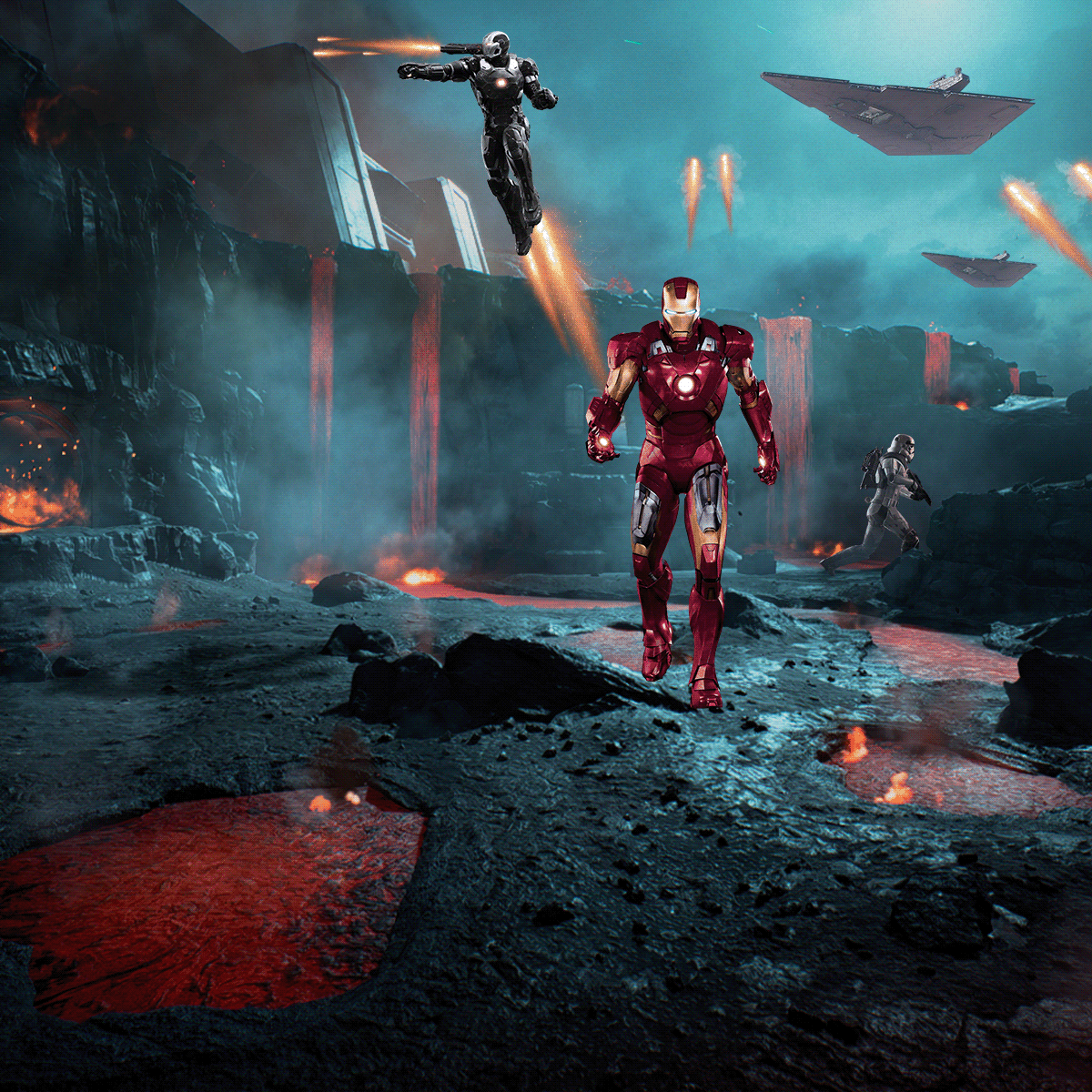 Wallpaper #J2cfA5MBSpphPi3-BbLr0 Iron Man vs Darth Vader on Behance