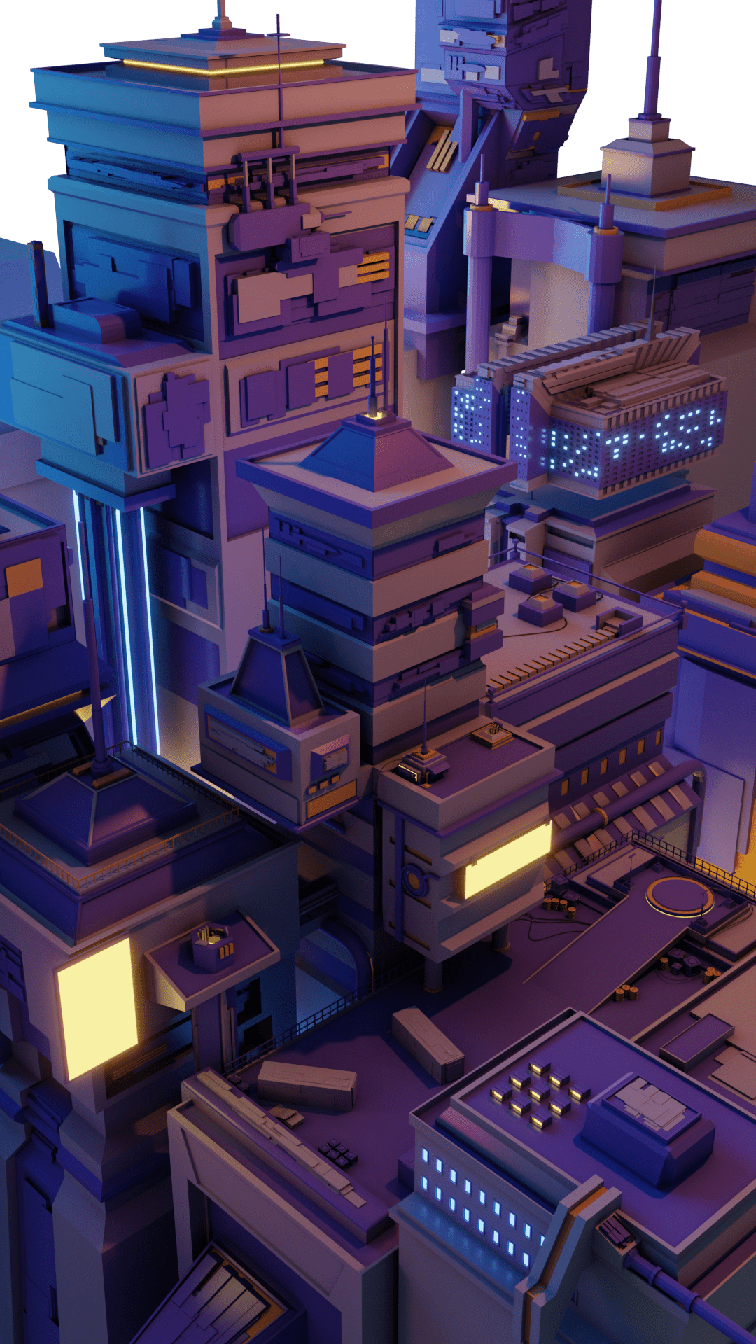 Wallpaper #nGgOHJMBSpphPi3-CSHM185 Cyberpunk City at Night on Behance
